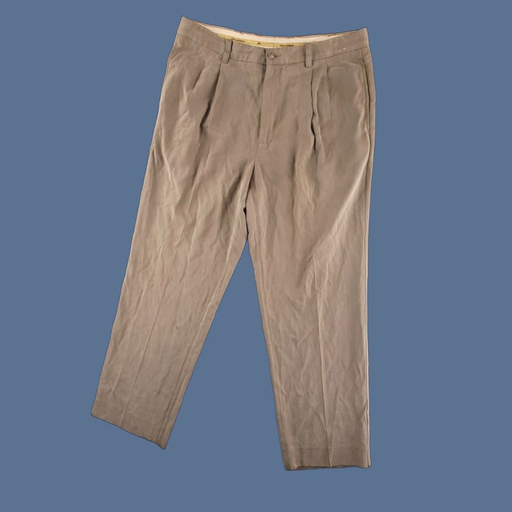 Tommy Bahama Tommy Bahama Pants Mens 36x29 Brown Silk Relaxed Fit Chino Straight Front Button Size US 36 / EU 52 - 1 Thumbnail