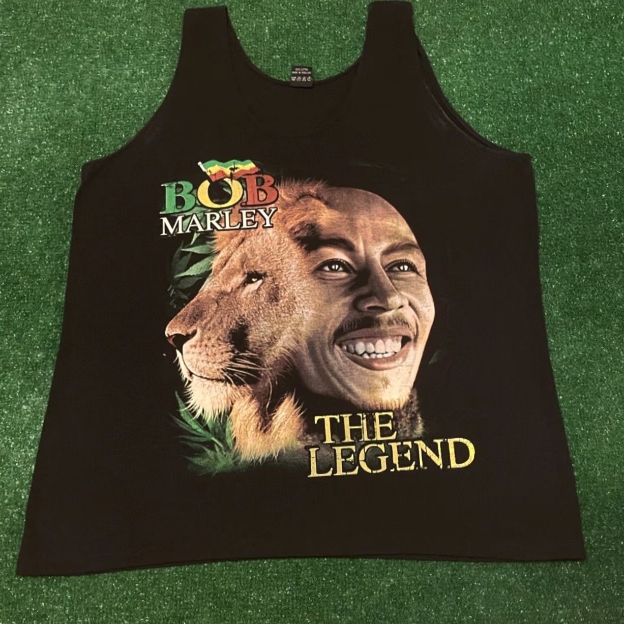 Vintage VINTAGE Bob Marley Lion Face Double Sided Tank Top Shirt Mens XL 90s Rasta Music Hip Hop Size US XL / EU 56 / 4 - 2 Thumbnail