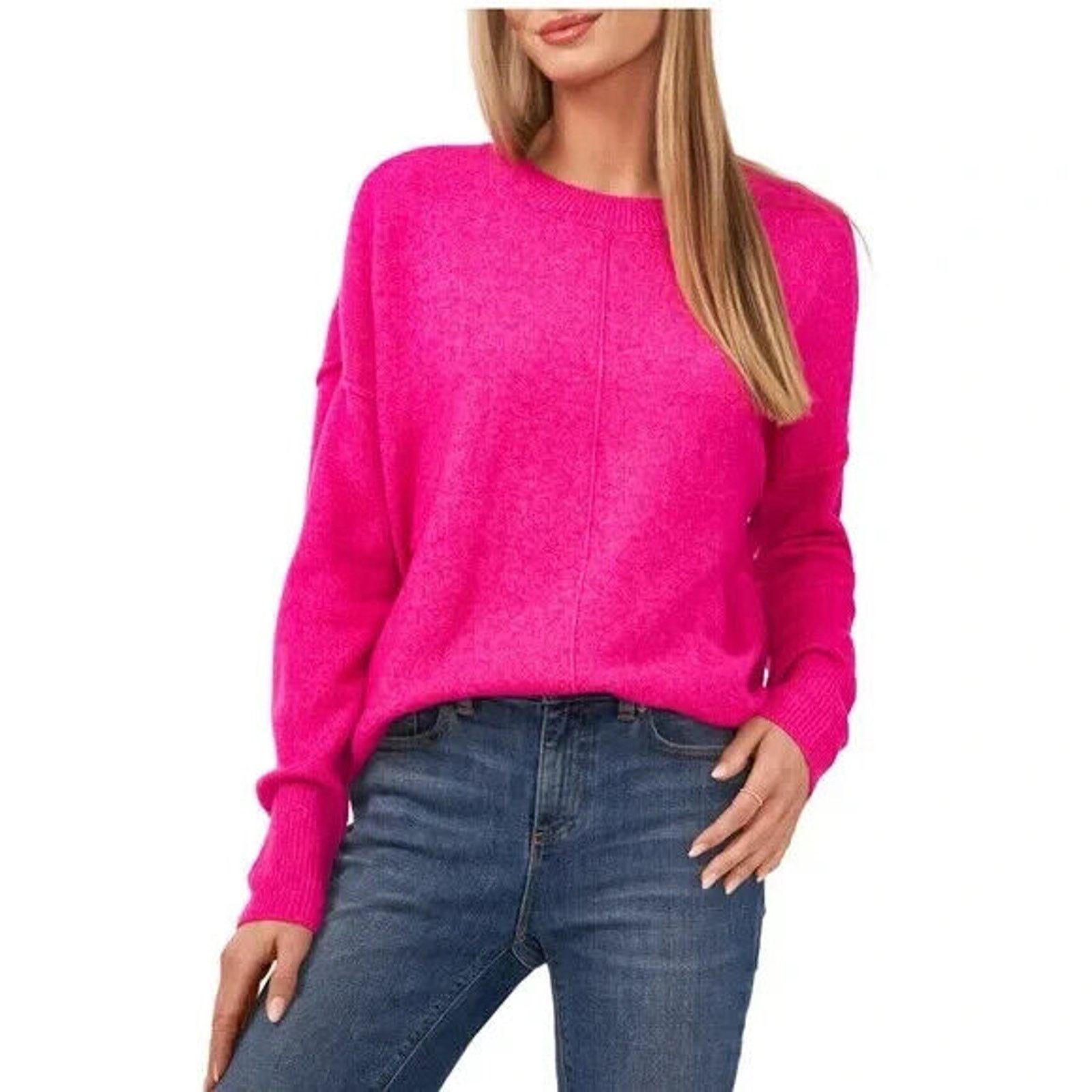 Vince Camuto NEW Vince Camuto Center Seam Crewneck Soft Sweater Size L / US 10 / IT 46 - 1 Thumbnail