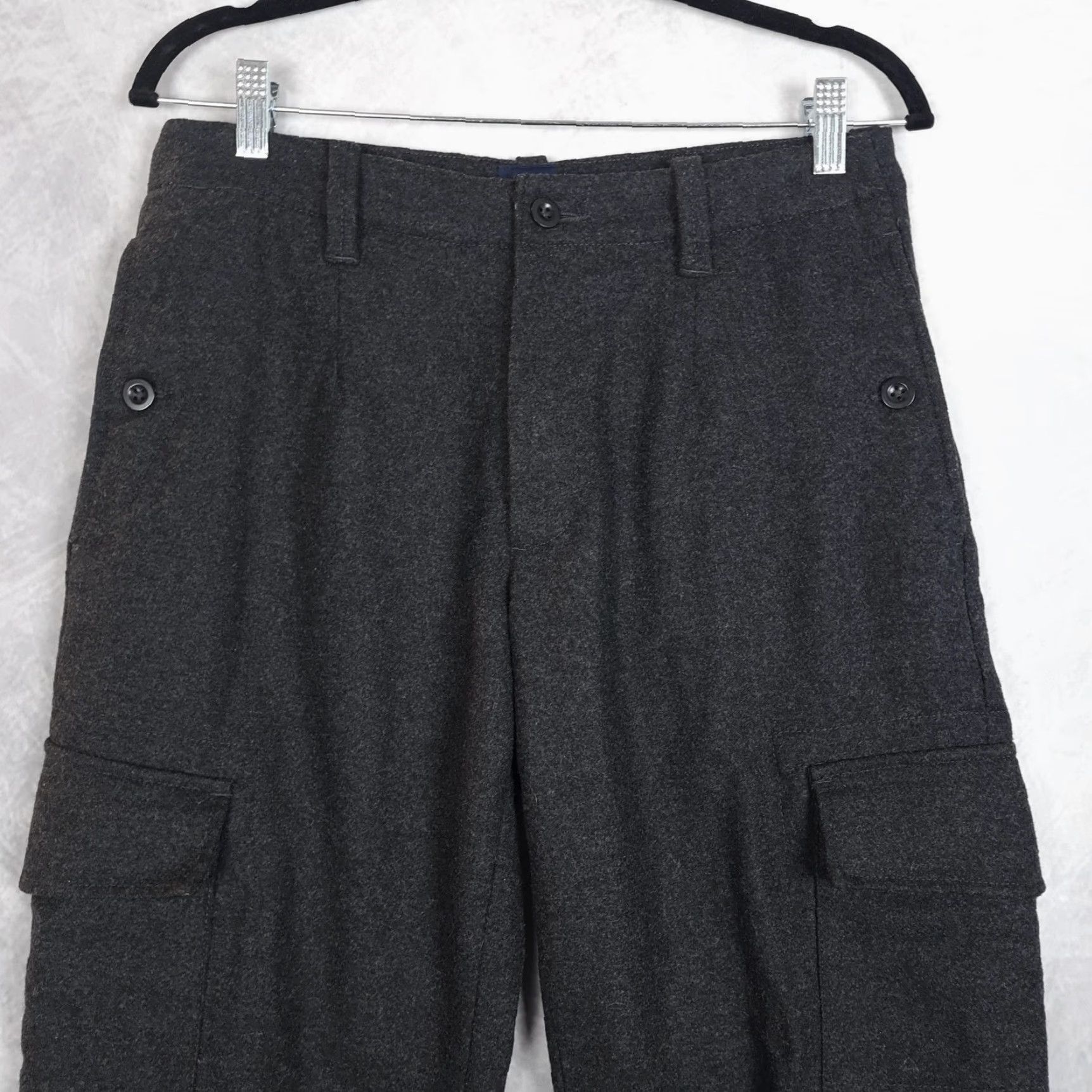 Gap VINTAGE Gap Wool Cargo Pants Mens 30 Gray Straight Leg Utility Military Workwear Size US 30 / EU 46 - 2 Thumbnail