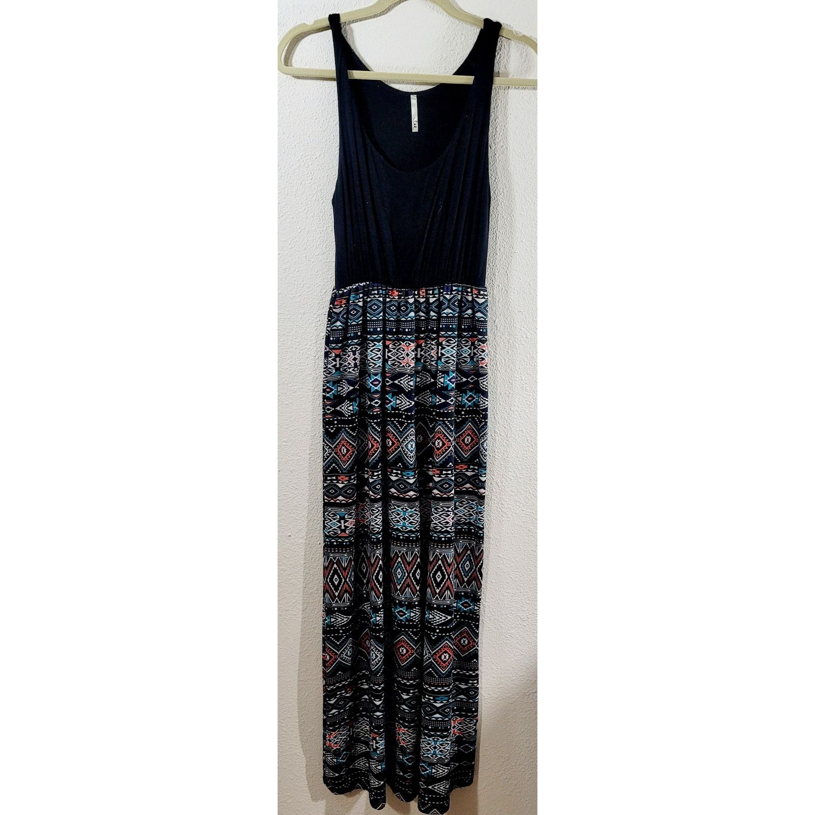 Other Voll Black Green Orange Aztec Maxi Dress Small Medium Size M / US 6-8 / IT 42-44 - 1 Thumbnail