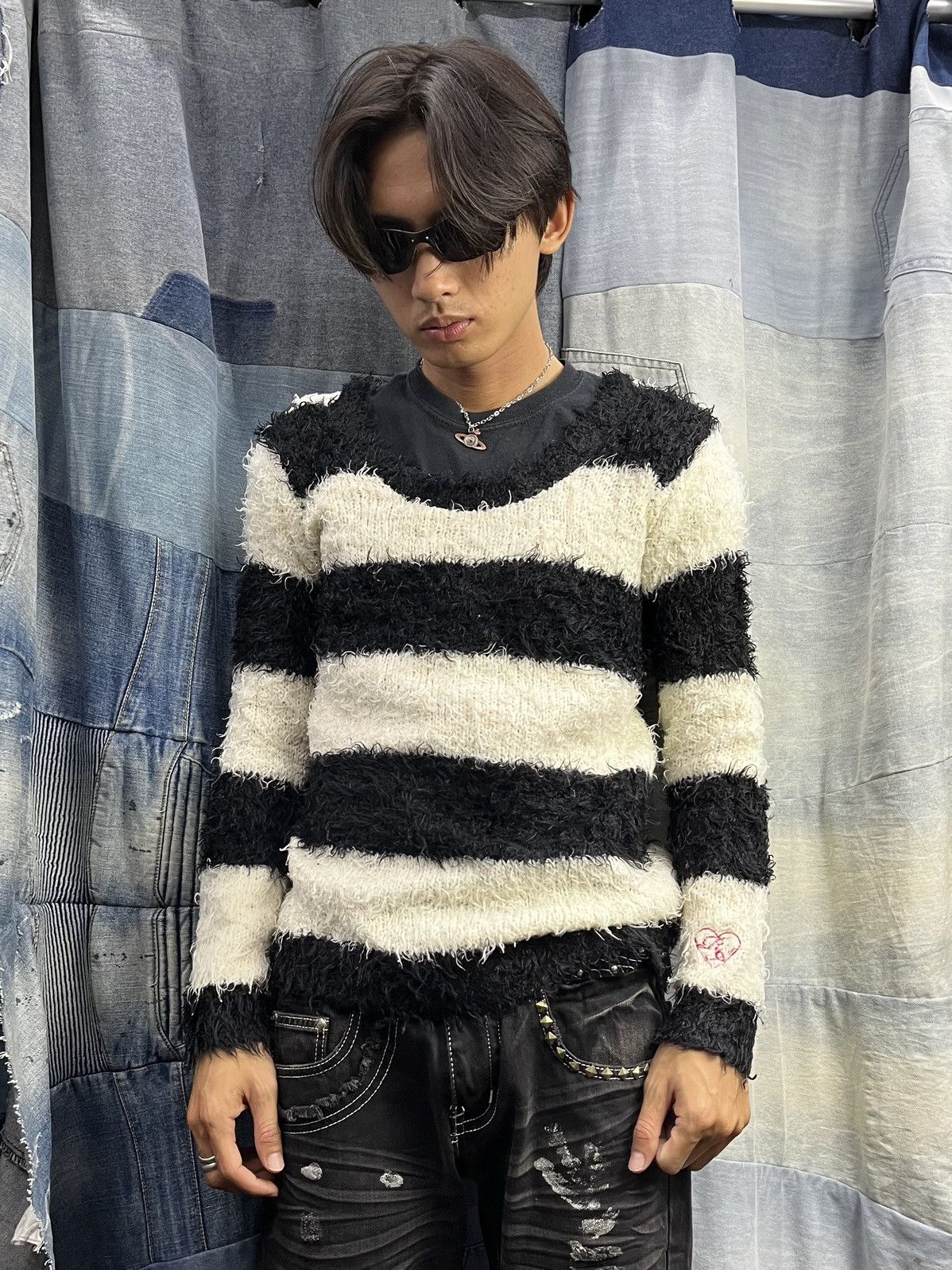 If Six Was Nine × Japanese Brand Fuzzy Mohair Grunge repipi armario Kurt Cobain Style Size US S / EU 44-46 / 1 - 13 Thumbnail