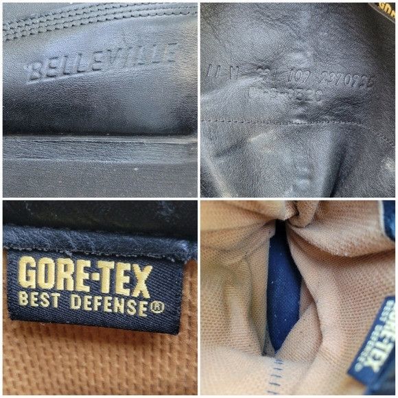 Belleville Vintage 90s Belleville Military Issue Black Leather Goretex Size US 11 / EU 44 - 9 Thumbnail