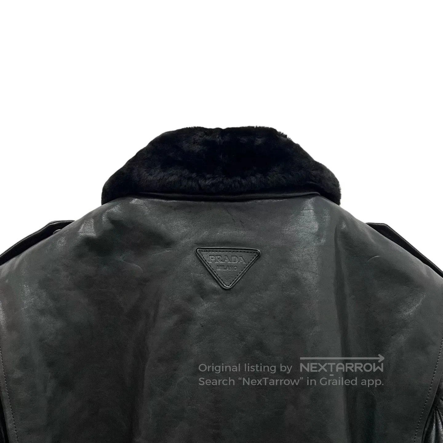Prada Prada Lapel Fur Collar Leather Jacket. Size US M / EU 48-50 / 2 - 5 Thumbnail