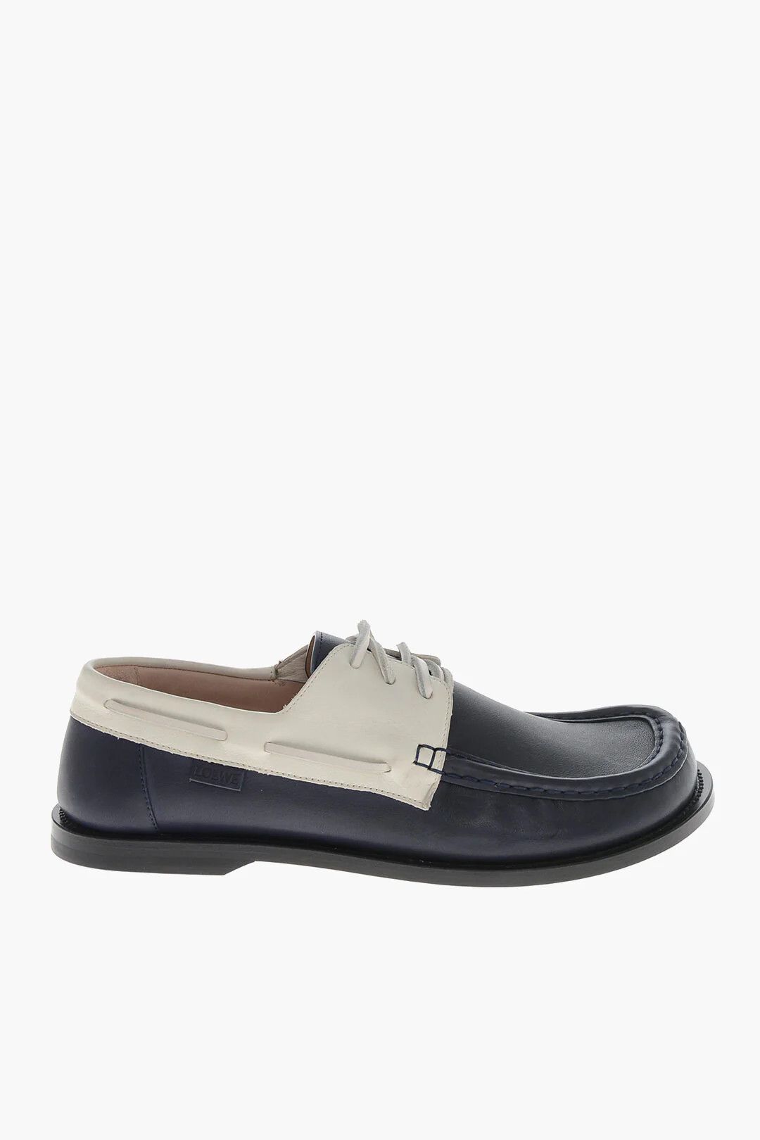 Loewe og1mm0426 Bicolor Leather Lace-Up Shoes in Blue Size US 10 / IT 40 - 1 Thumbnail