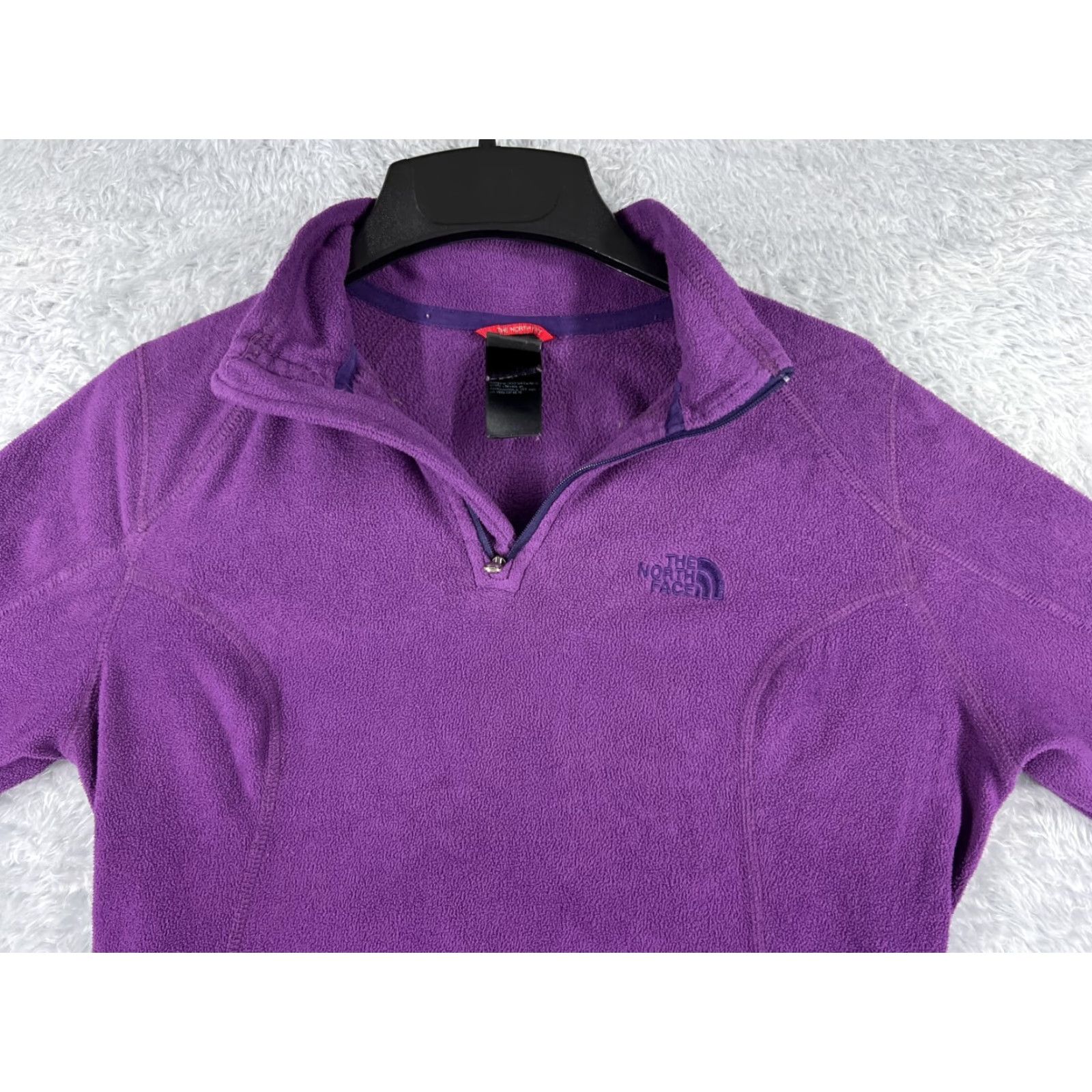 The North Face The North Face Womens Small Purple Pullover Sweatshirt Polyester Fleece Sweater Hoodie Size S / US 4 / IT 40 - 4 Thumbnail