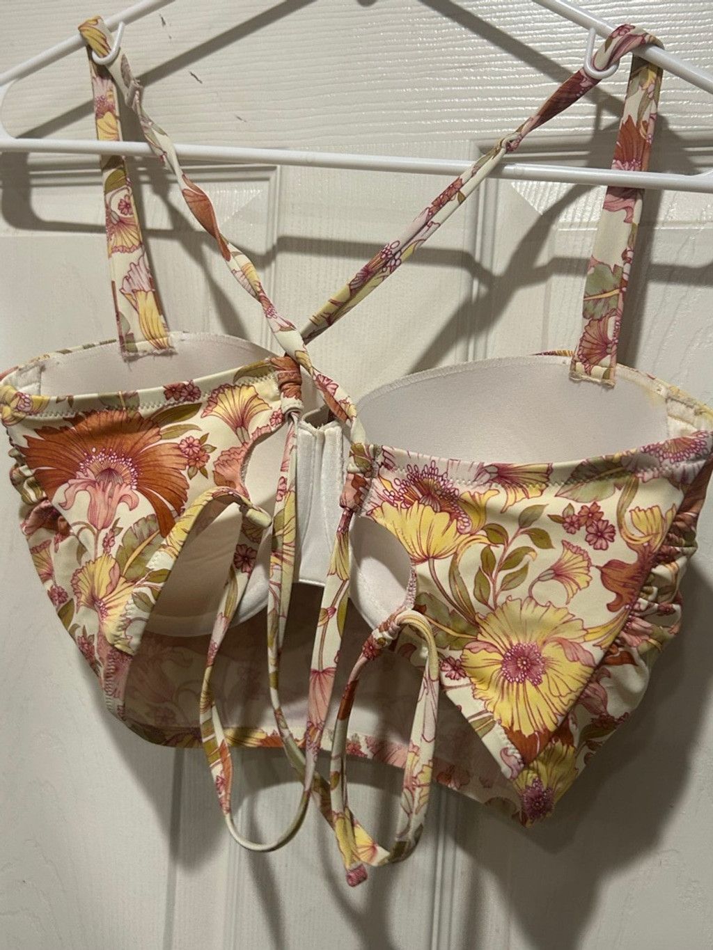 Other Women's Shoshanna Floral Bikini Top Beige Pink 34DD Size M / US 6-8 / IT 42-44 - 3 Thumbnail