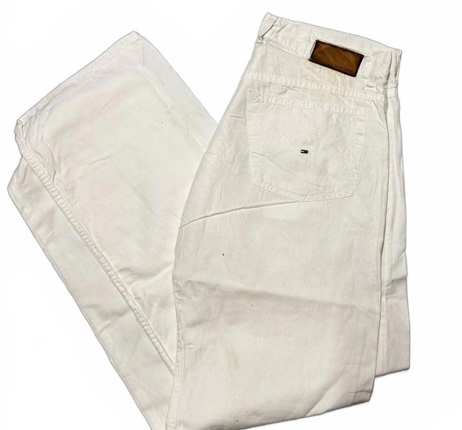 Tommy Hilfiger Tommy Hilfiger White Trousers Size US 33 - 2 Thumbnail
