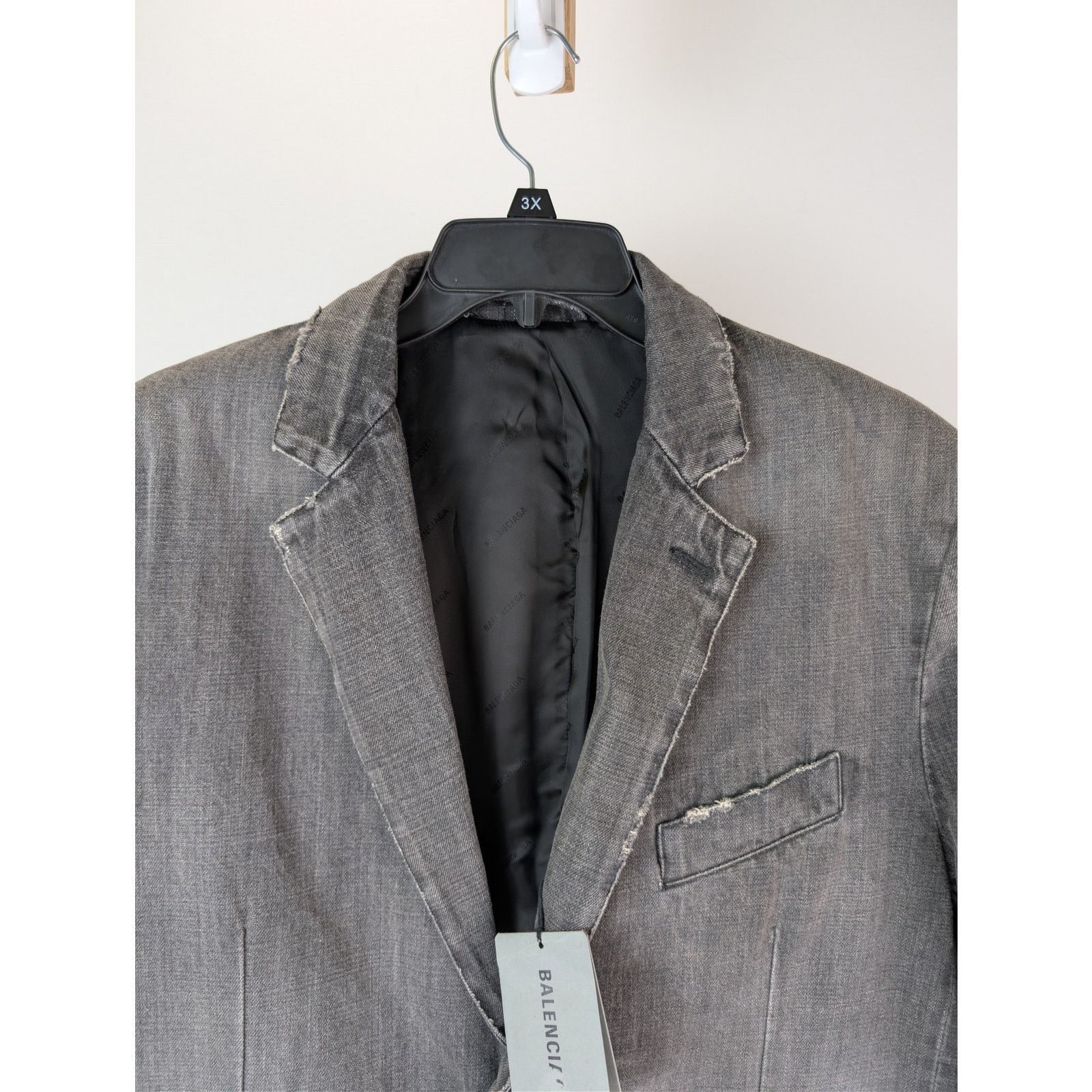 Balenciaga o1rshd1 Japanese Ring Black Denim Washed Jacket Wash Black Size US S / EU 44-46 / 1 - 7 Thumbnail