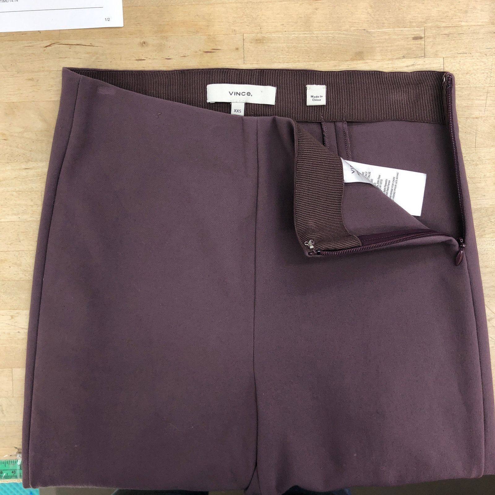 Vince Vince Size XXS Pants Kick Pleat Crop Flare Leg Stretch Size 23" - 14 Thumbnail