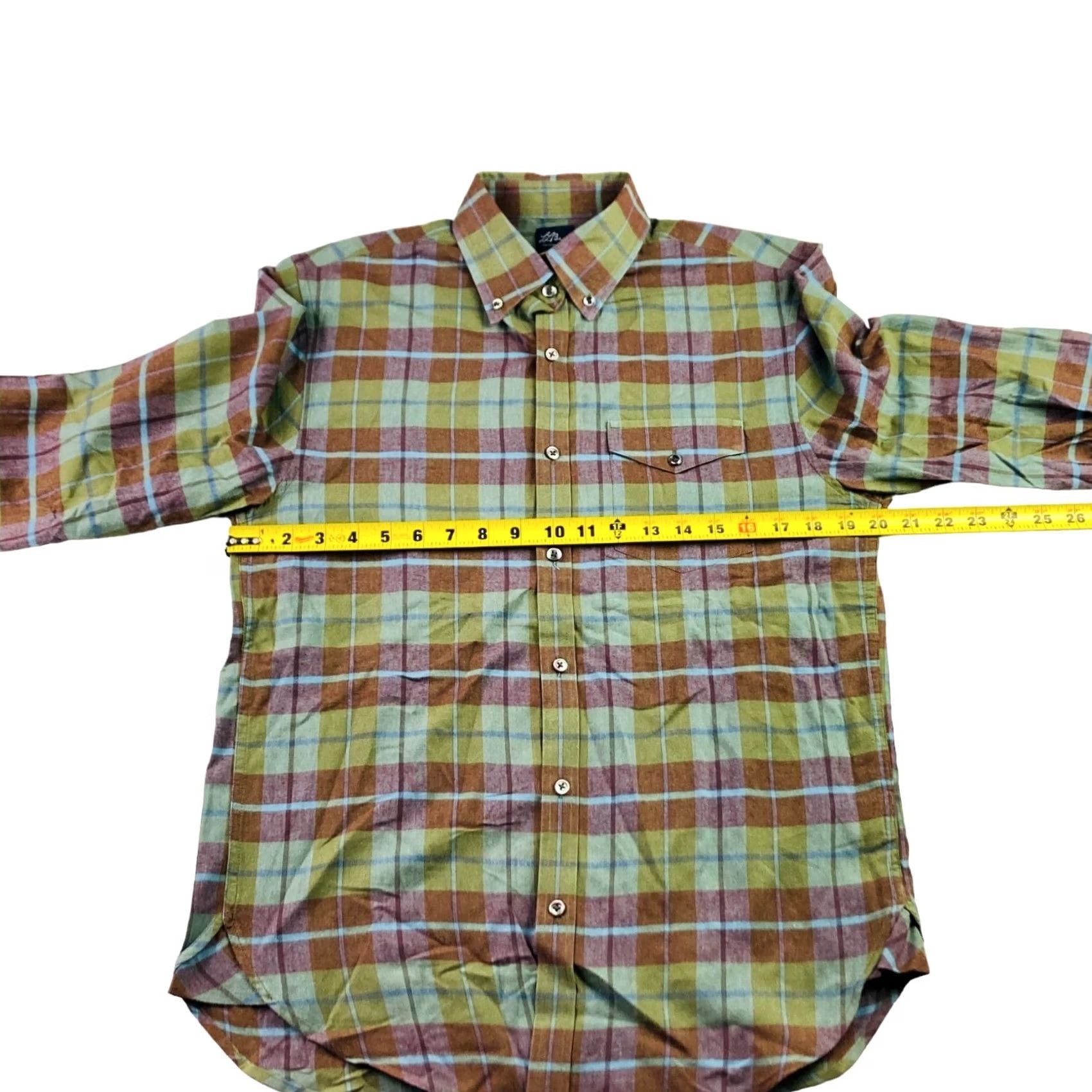 Vintage LL Bean Men’s 100% Cotton Button-Up Shirt Green/Brown Plaid Small Long Sleeve Collared Button-Down Vintage No Size US S / EU 44-46 / 1 - 6 Thumbnail
