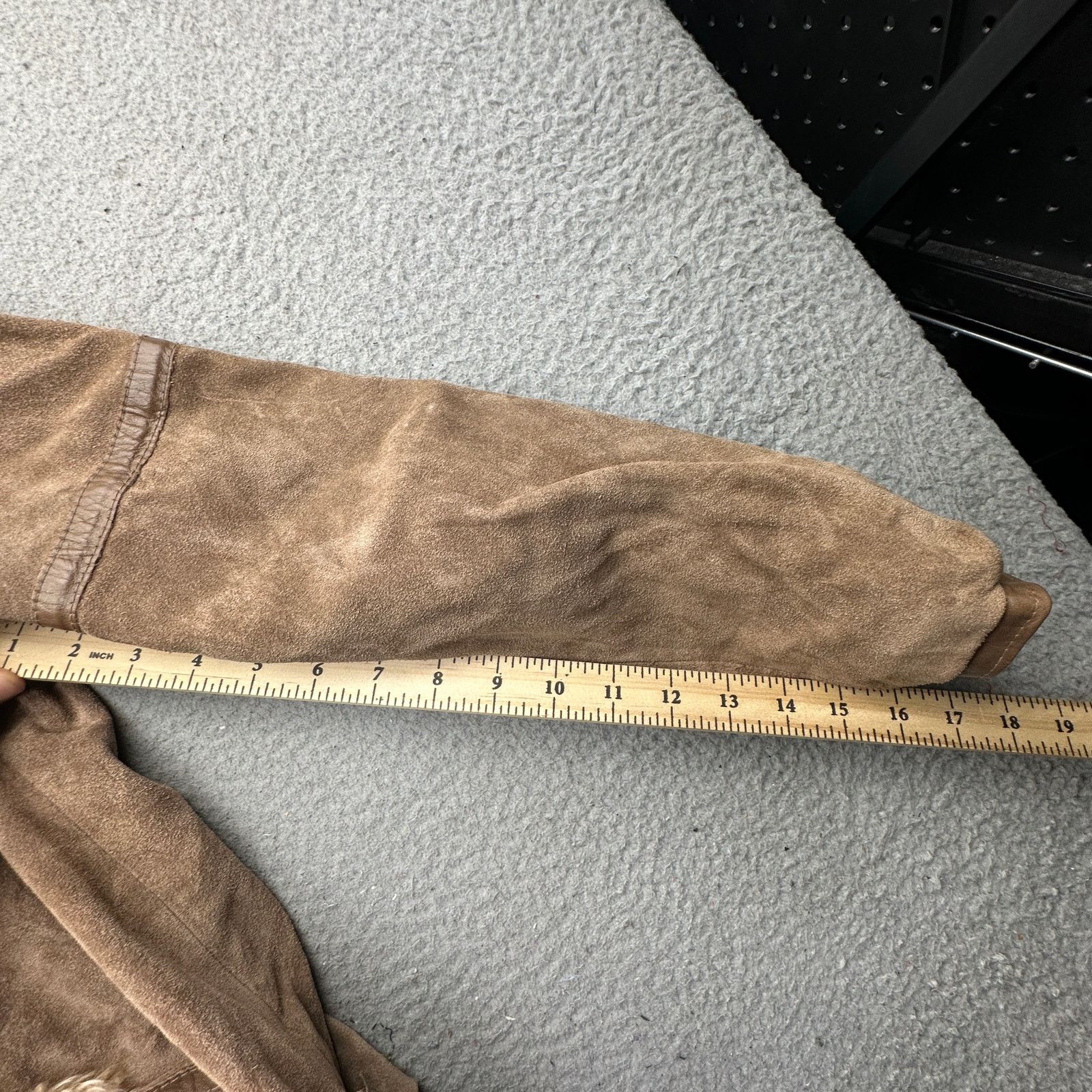 Vintage VTG 70s Ms Pioneer Suede Leather Jacket Womens 10 Fur Trim Size L / US 10 / IT 46 - 5 Thumbnail