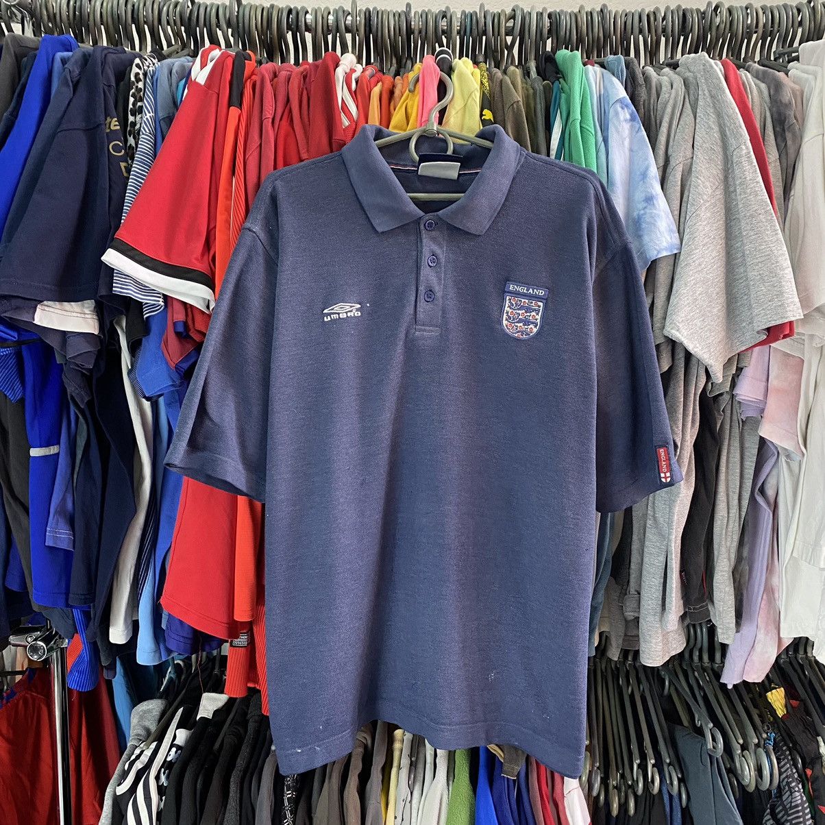 Umbro Vintage Umbro FC England 2000 Small logo rare polo Size US L / EU 52-54 / 3 - 1 Thumbnail