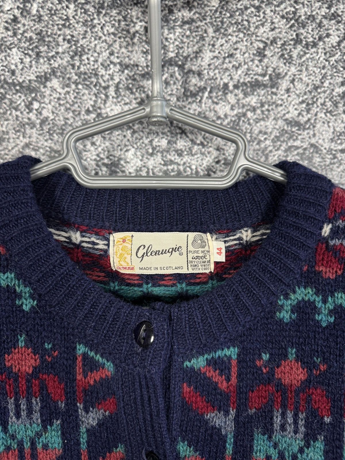Vintage Glenugie Wool Sweater Cardigan Fair Isle Nordic Size 44 Size M / US 6-8 / IT 42-44 - 7 Thumbnail