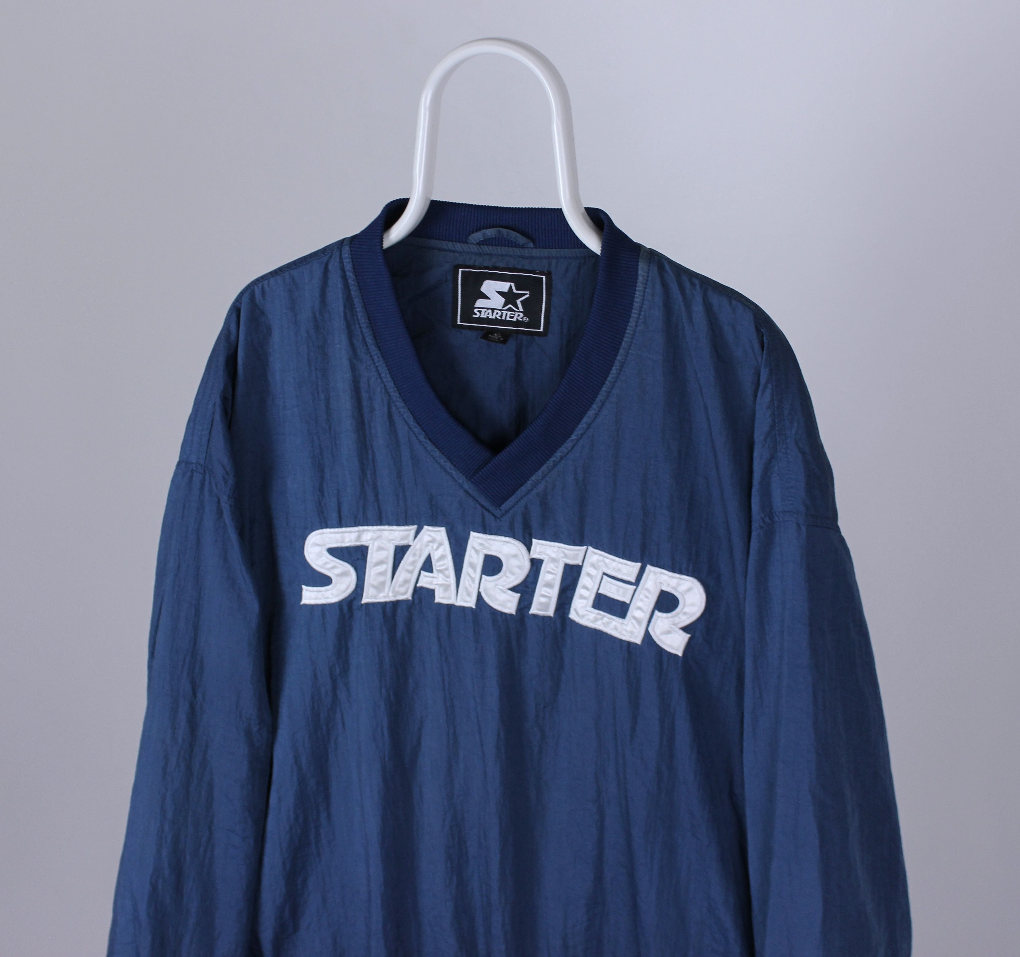 Starter Starter centr logo sweatshirt nylon L XL blue nylon Size US XL / EU 56 / 4 - 1 Thumbnail