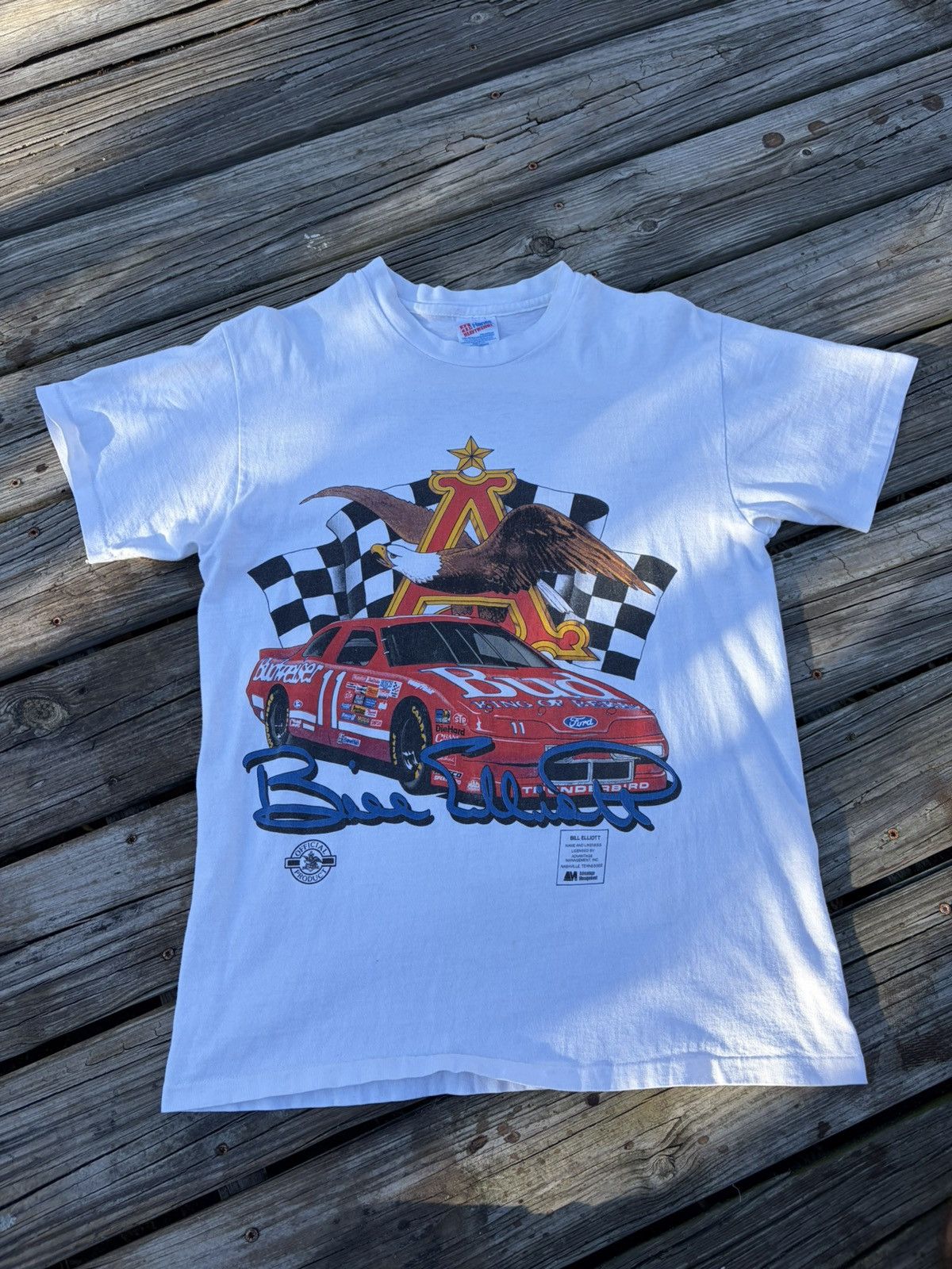 NASCAR Vintage 90’s Nascar Bill Elliot print Shirt Size US L / EU 52-54 / 3 - 1 Thumbnail