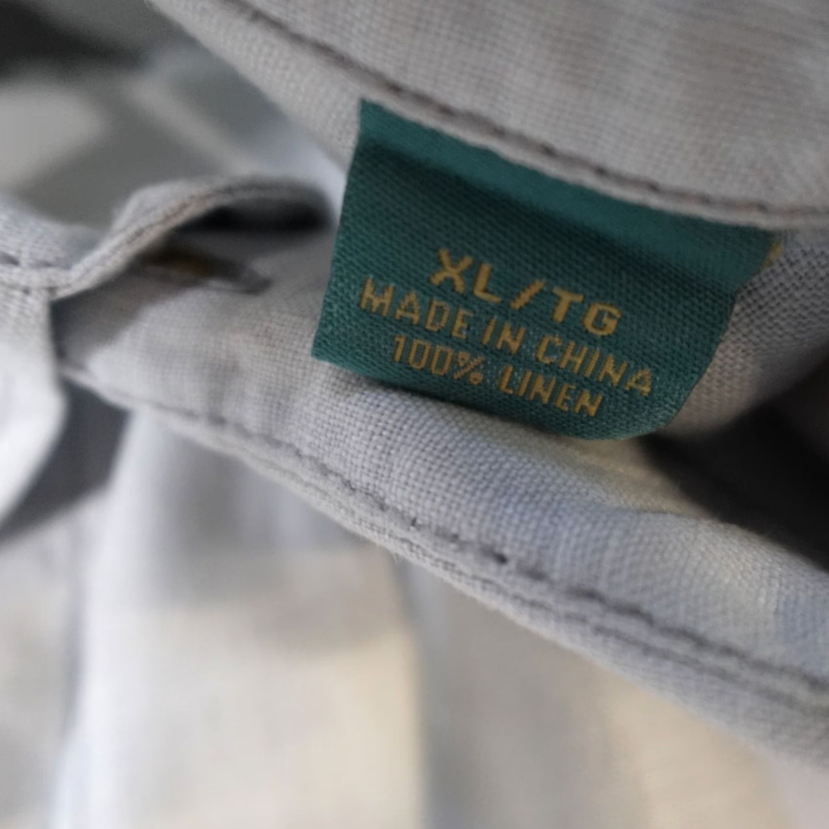 Tommy Bahama Tommy Bahama Shirt XL Blue Solid Long Sleeve Linen Size US XL / EU 56 / 4 - 6 Thumbnail