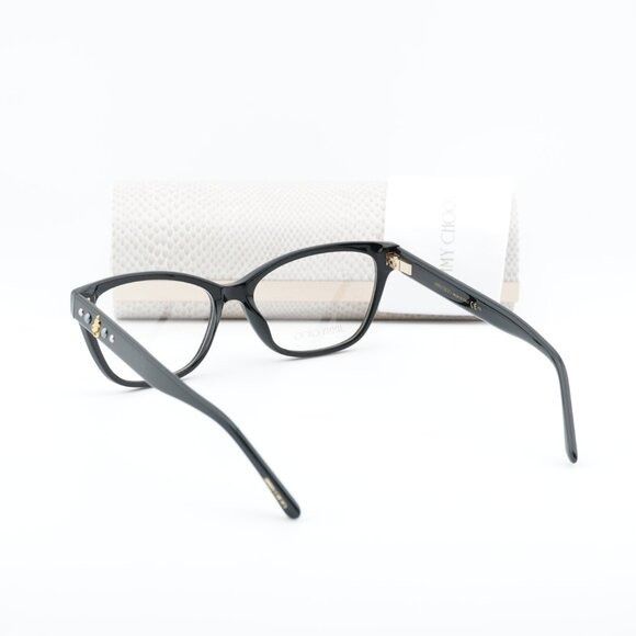 Jimmy Choo Jimmy Choo JC334 0807 00 Eyeglasses Black 54mm Cat Eye Frame Size ONE SIZE - 10 Thumbnail