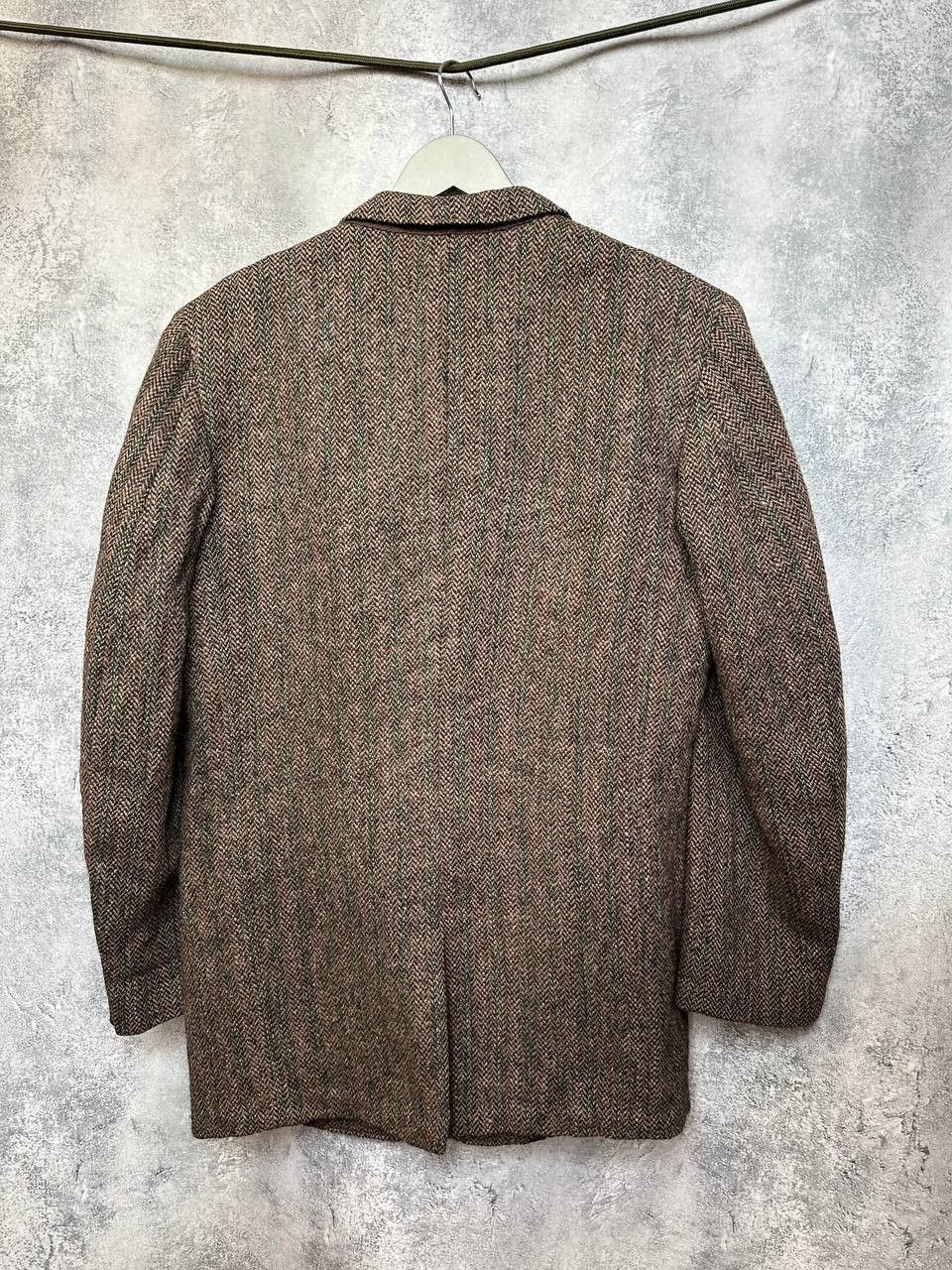 Harris Tweed Harris Tweed Blazer Handwoven 80s Wool Herringbone Check Size 50R - 3 Thumbnail