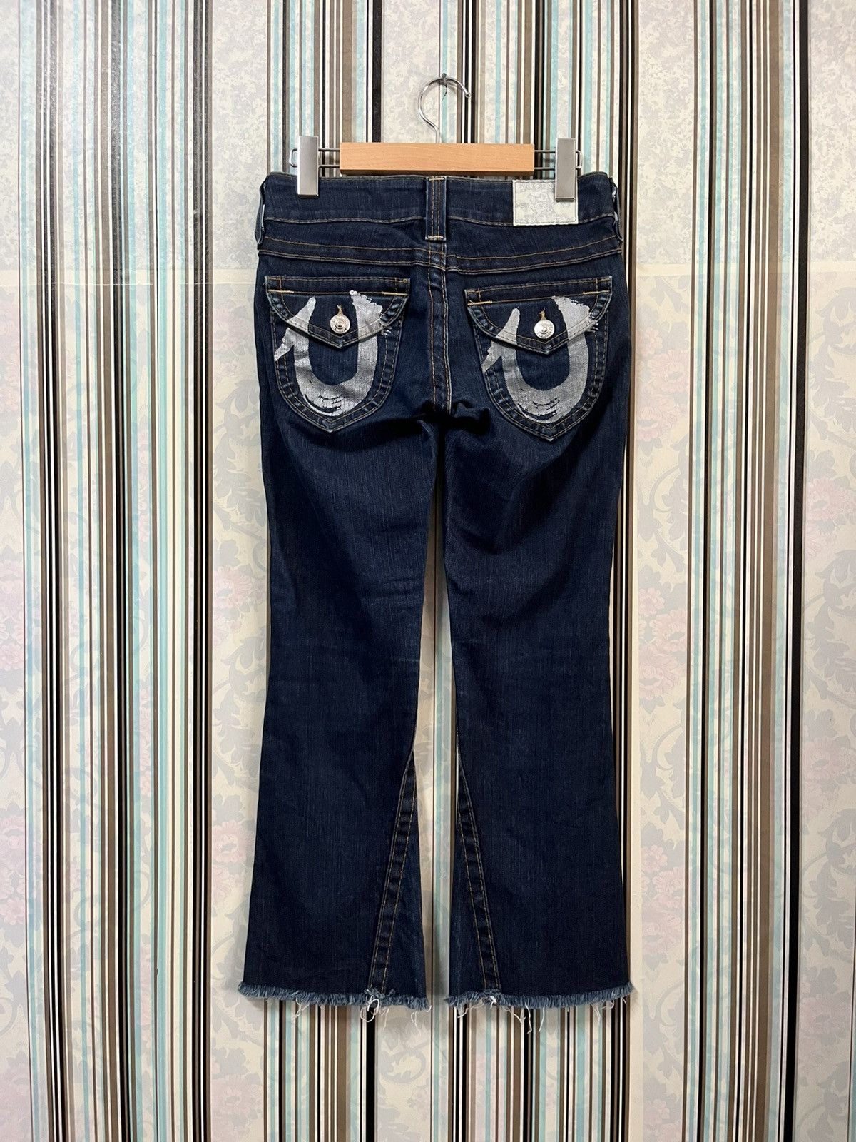 True Religion 1990s True religion silver printed logo flared #F2 Size 23" - 1 Thumbnail