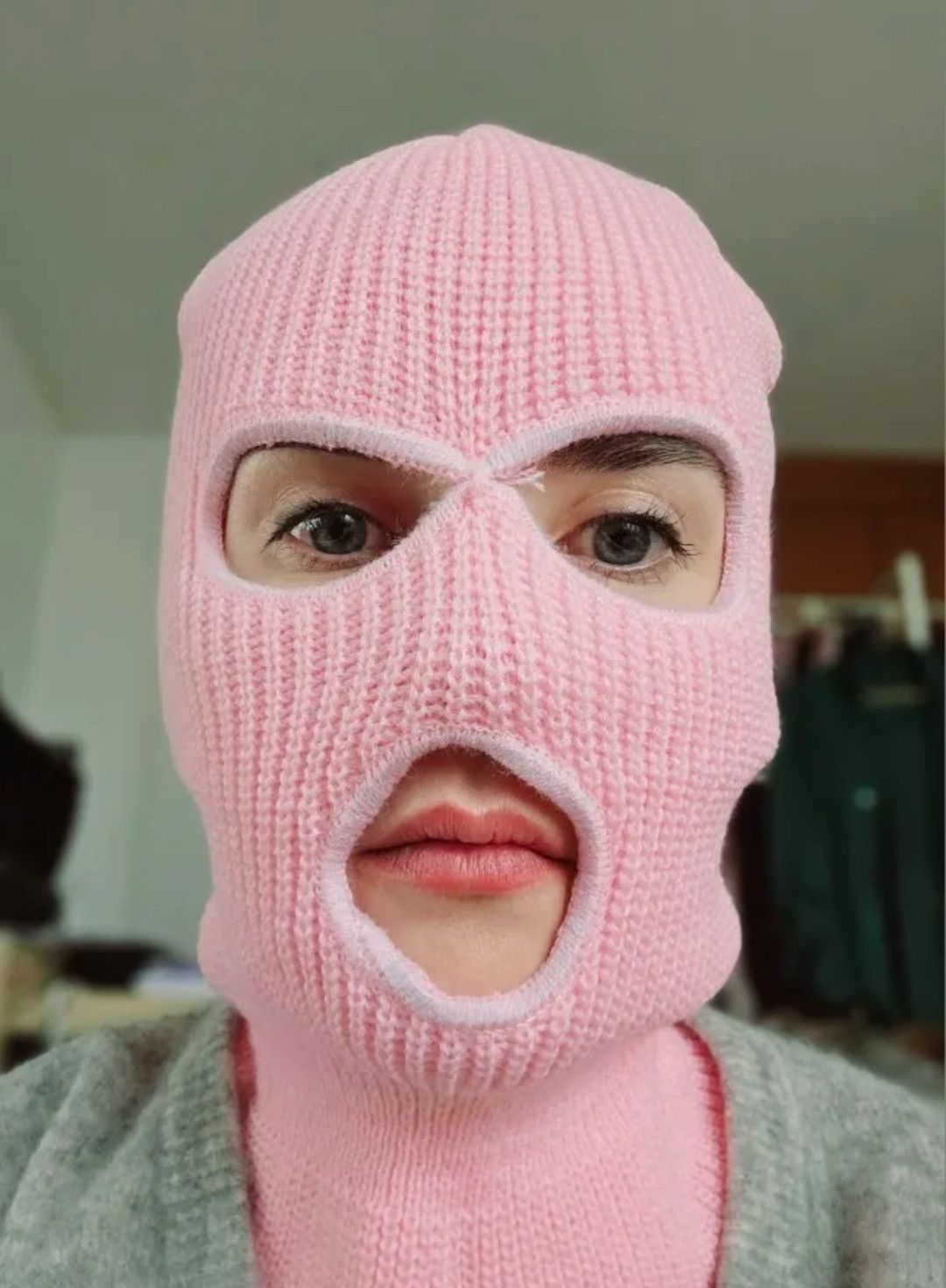 Japanese Brand Windproof Full Face Knit Warm Balaclava Size ONE SIZE - 3 Thumbnail
