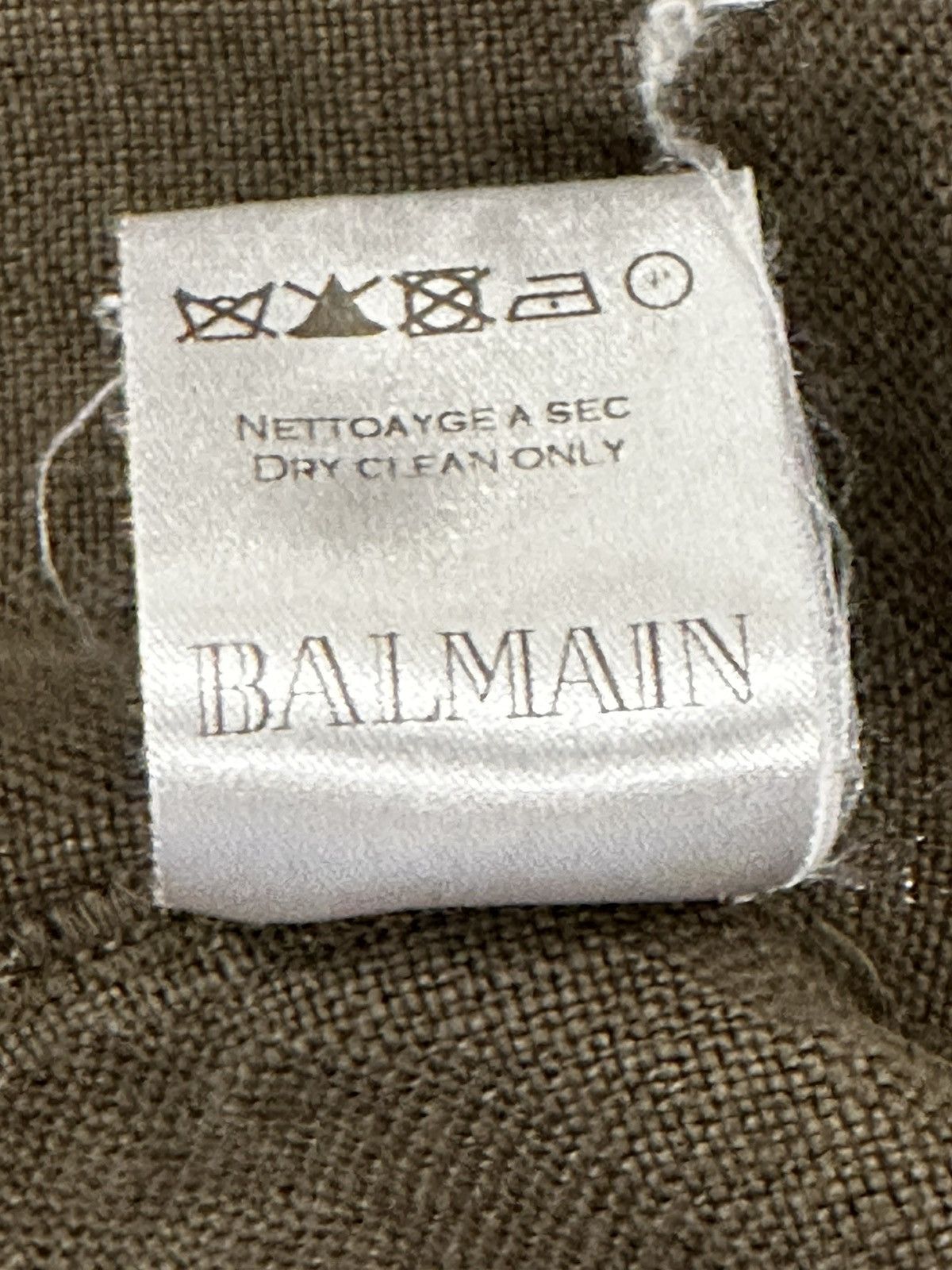 Balmain Decarnin era Military Pearl Button Linen Shirt Size US L / EU 52-54 / 3 - 6 Thumbnail