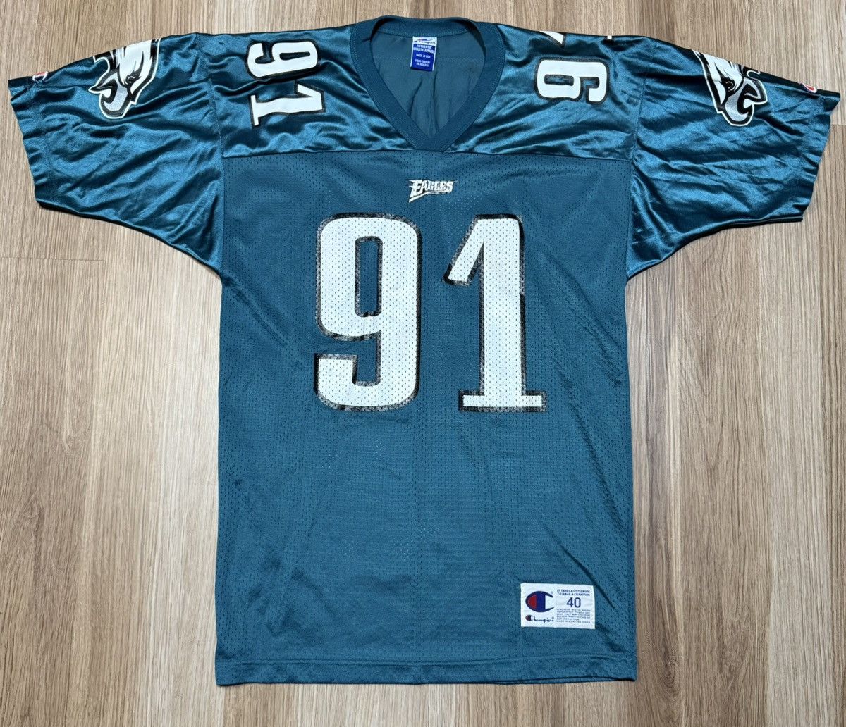 Champion Champion Philadelphia Eagles #91 Andy Harmon Jersey Size 40 Size US M / EU 48-50 / 2 - 3 Thumbnail