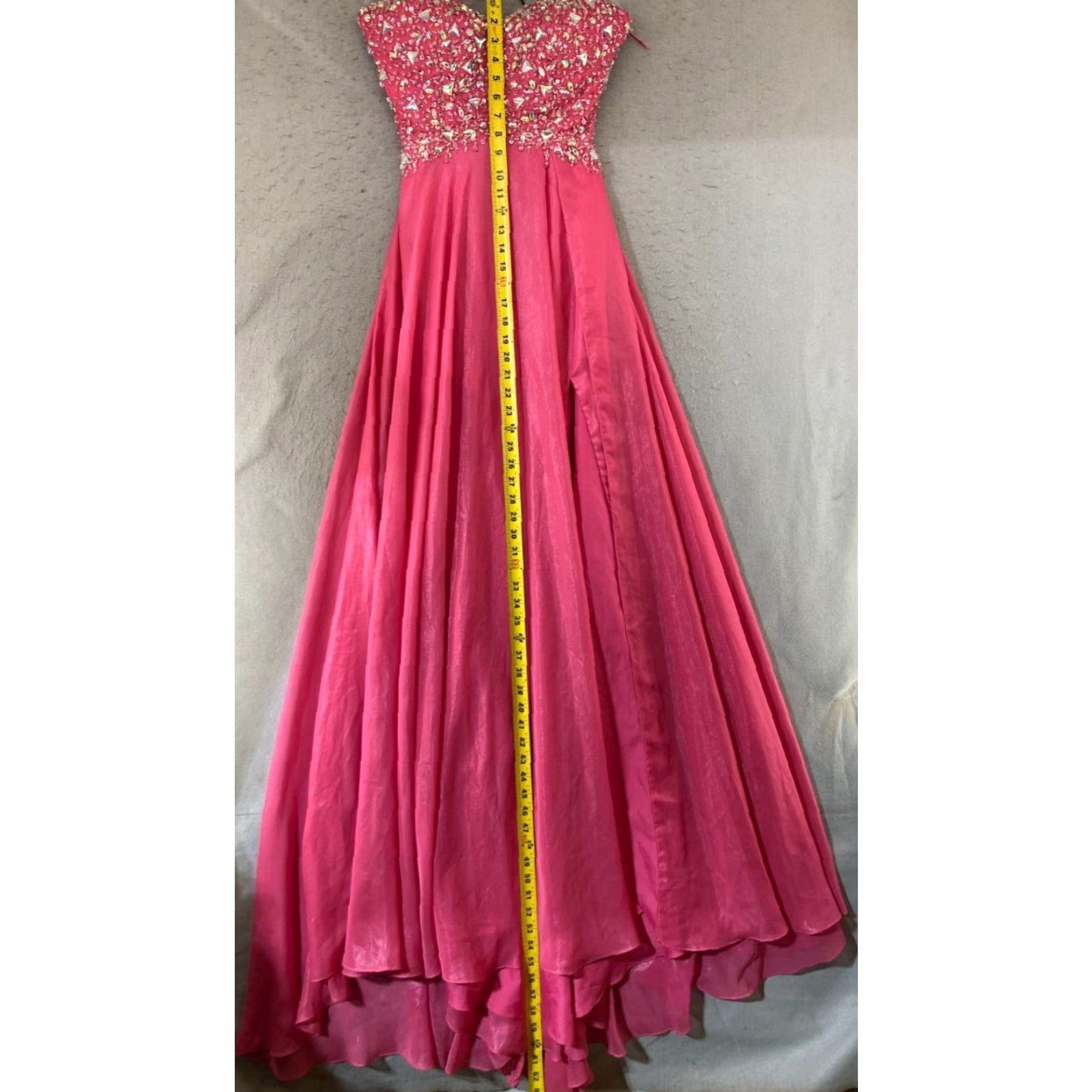 VINTAGE Paparazzi Madeline Gardner Womens Formal Dress 7/8 Pink Rhinestone  NWT Sleeveless Polyester Dress