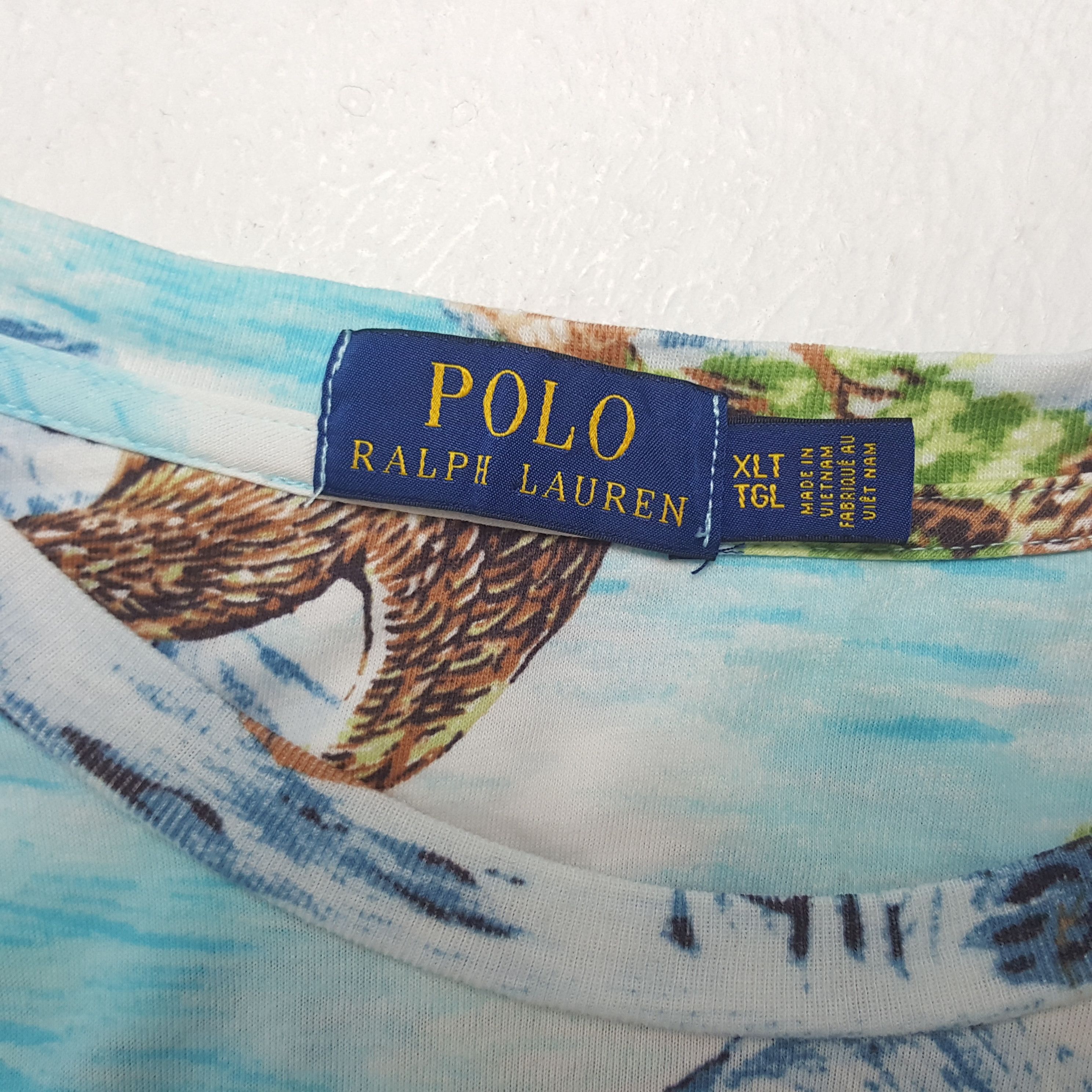 Polo Ralph Lauren × Vintage Vintage Polo by Ralph Lauren Luxury Brand Full Print Tshirt Size US XXL / EU 58 / 5 - 4 Thumbnail