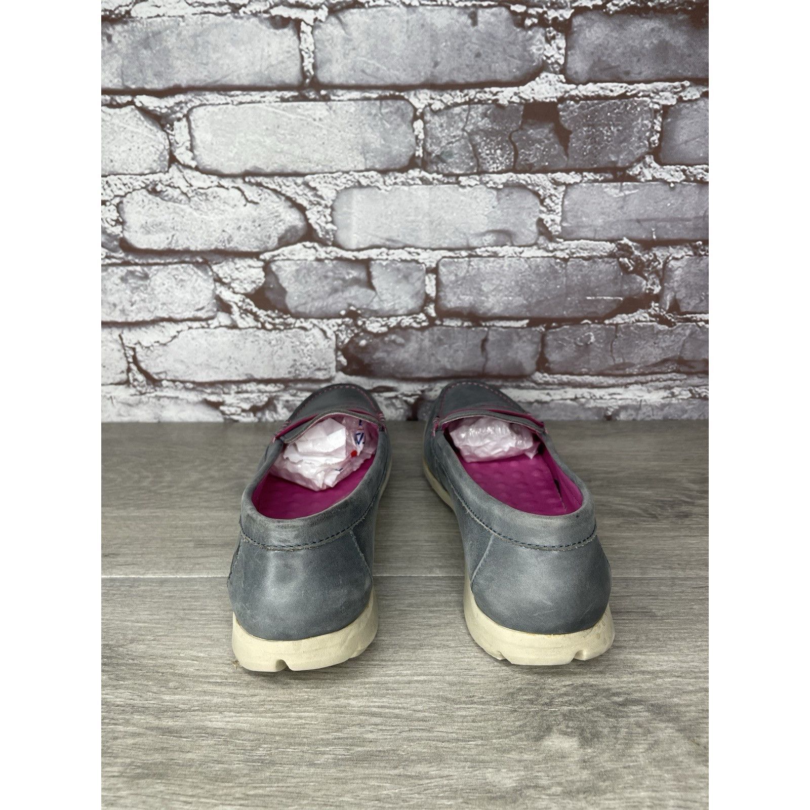 JOSEF SEIBAL Josef Seibel Gray Leather Pink Stitching Penny Loafer Comfor Size US 6 / IT 36 - 4 Thumbnail
