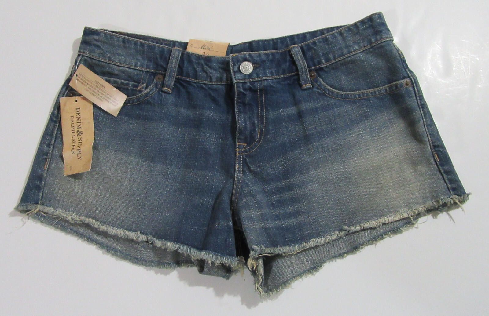Denim & Supply Ralph Lauren Ralph Lauren Denim Womens Cutoff Mini Jean Shorts 30 NWT Size 30" / US 8 / IT 44 - 1 Thumbnail