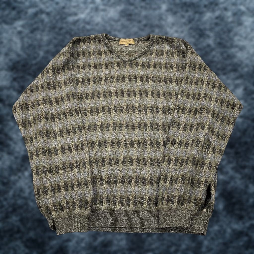 Vintage VINTAGE Tricots St Raphael Sweater Mens Large Brown Grandpa V Neck Knit 90s Size US L / EU 52-54 / 3 - 1 Thumbnail
