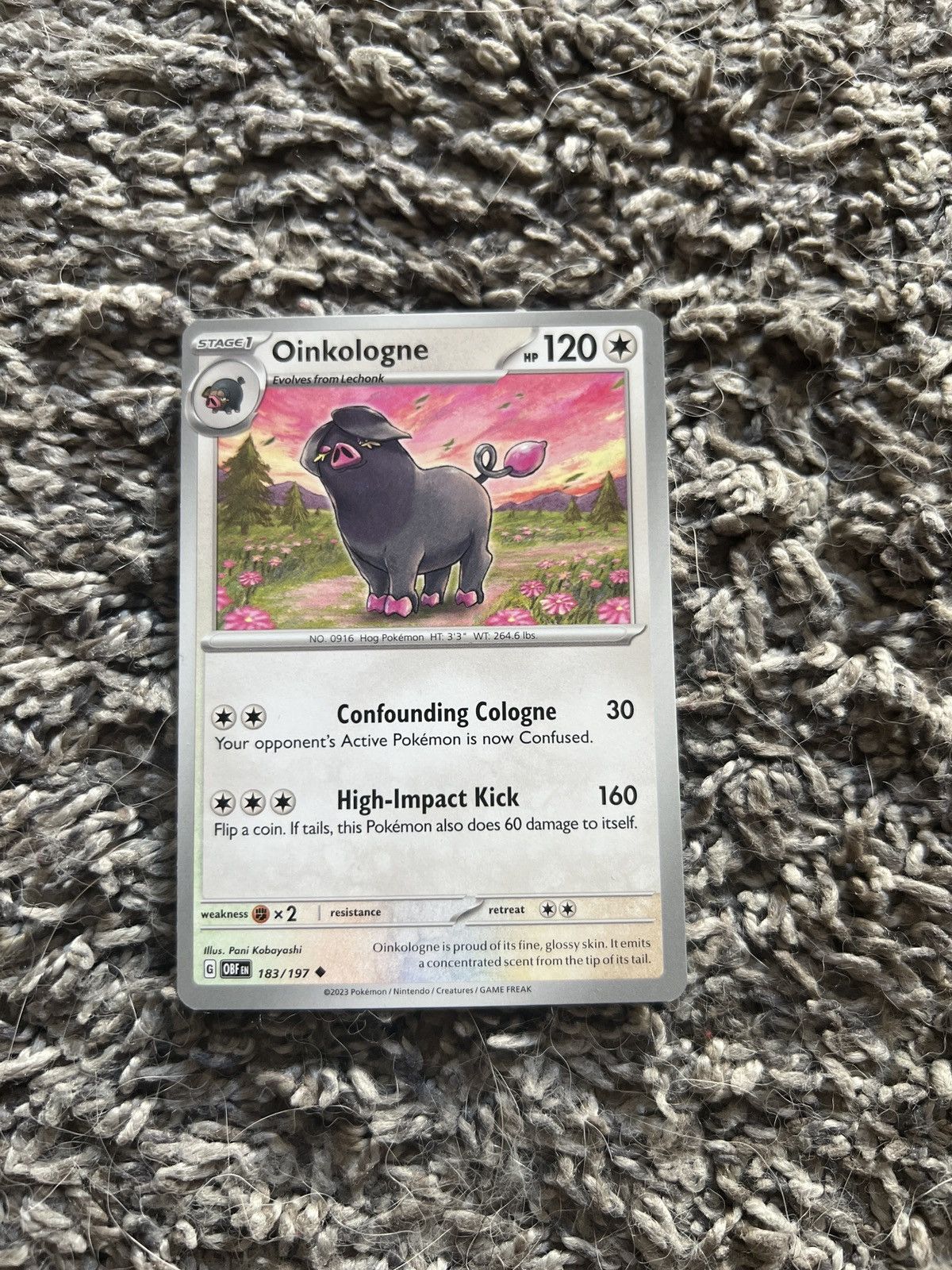 Pokemon 2023 Pokémon Oinkologne Stage 1 Card Size ONE SIZE - 1 Thumbnail