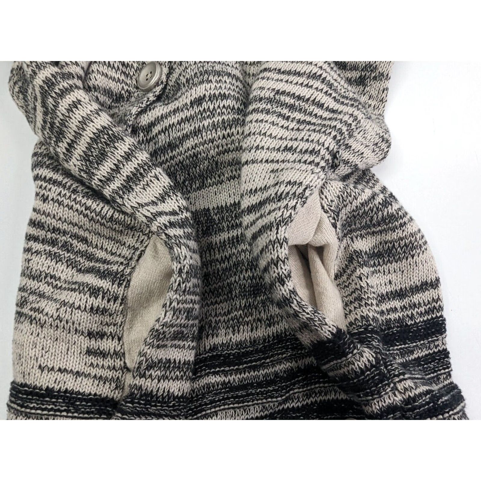 Armani Exchange VINTAGE A/X Armani Exchange Asymmetrical Cowl Neck Striped Cardigan Size Medium Size M / US 6-8 / IT 42-44 - 5 Thumbnail