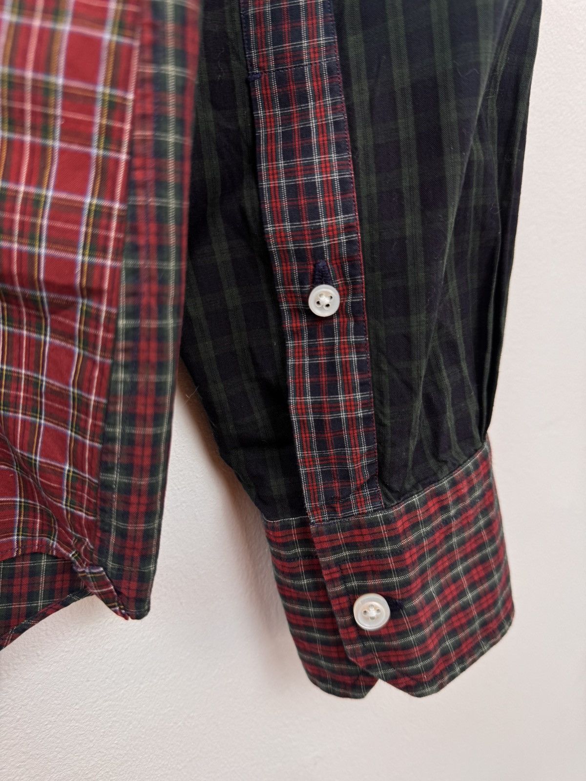 Salvatore Piccolo Salvatore Piccolo Men Cotton Shirt Checkered Red/Dark Green Size US L / EU 52-54 / 3 - 6 Thumbnail