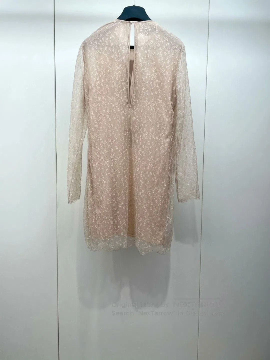 Gucci Gucci Nude Pink Embroidered Lace Dress. Size M / US 6-8 / IT 42-44 - 2 Thumbnail