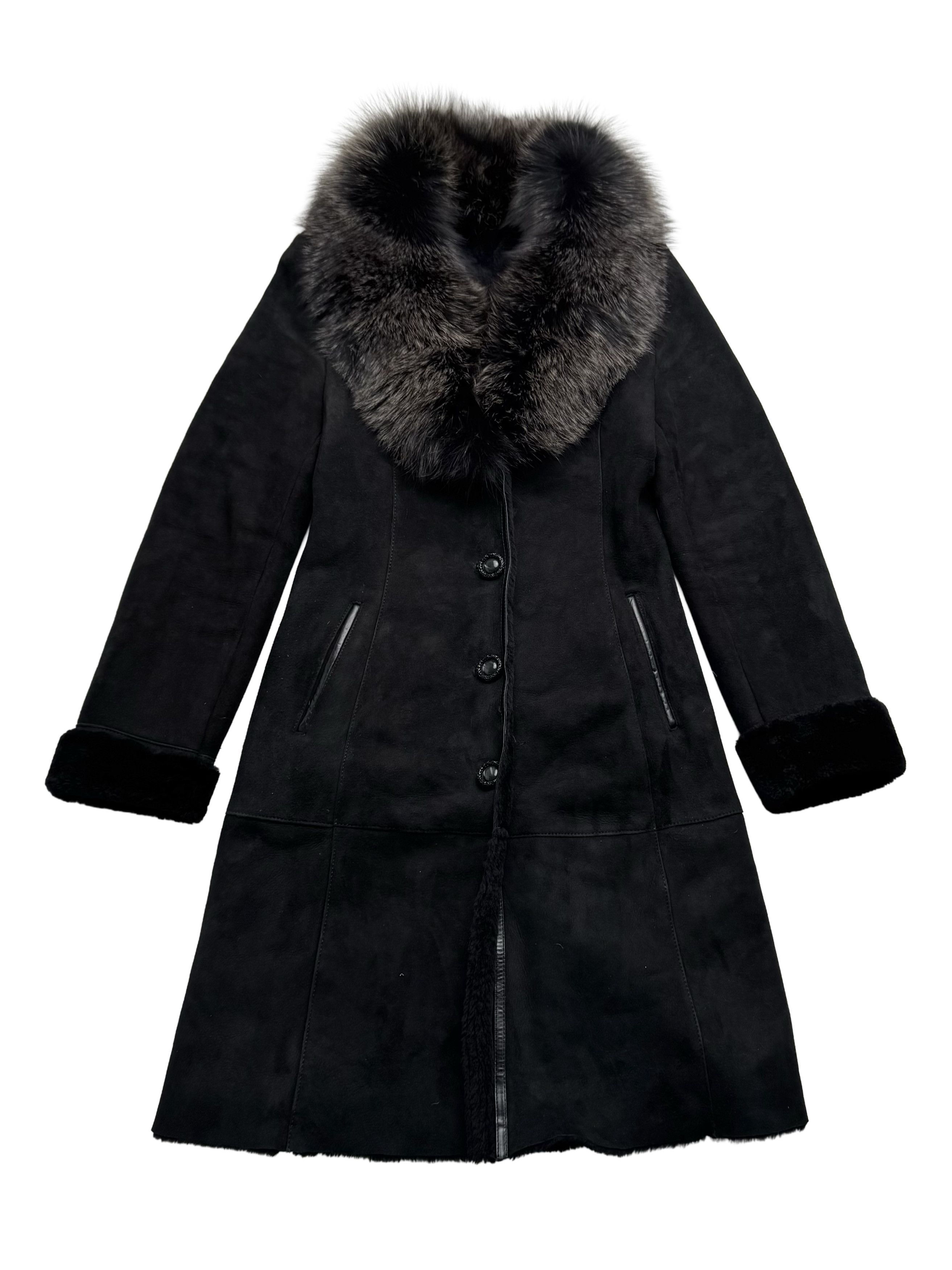 Vintage Vintage Real Sheepskin Coat With Real Fur Neck Size S / US 4 / IT 40 - 5 Thumbnail