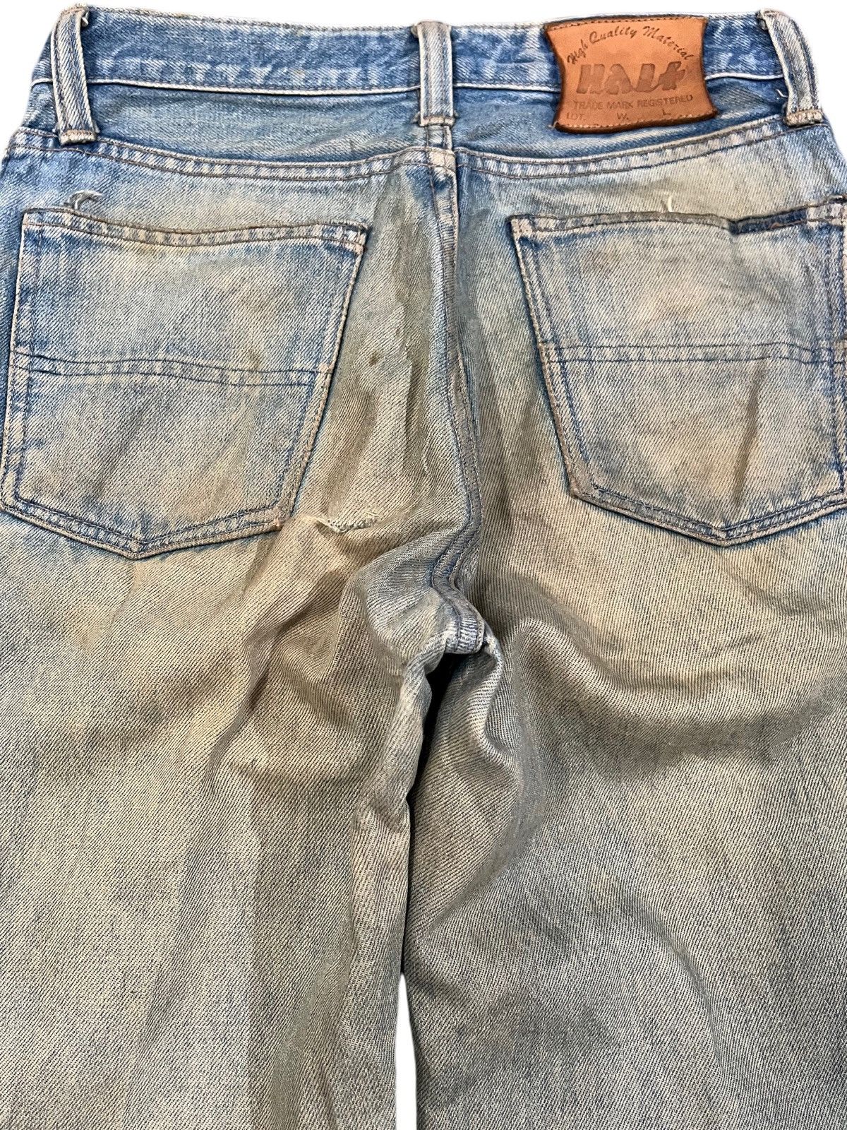 Le Grande Bleu (L.G.B.) Vintage Half Mudwash Distressed Denim Size US 28 / EU 44 - 8 Thumbnail