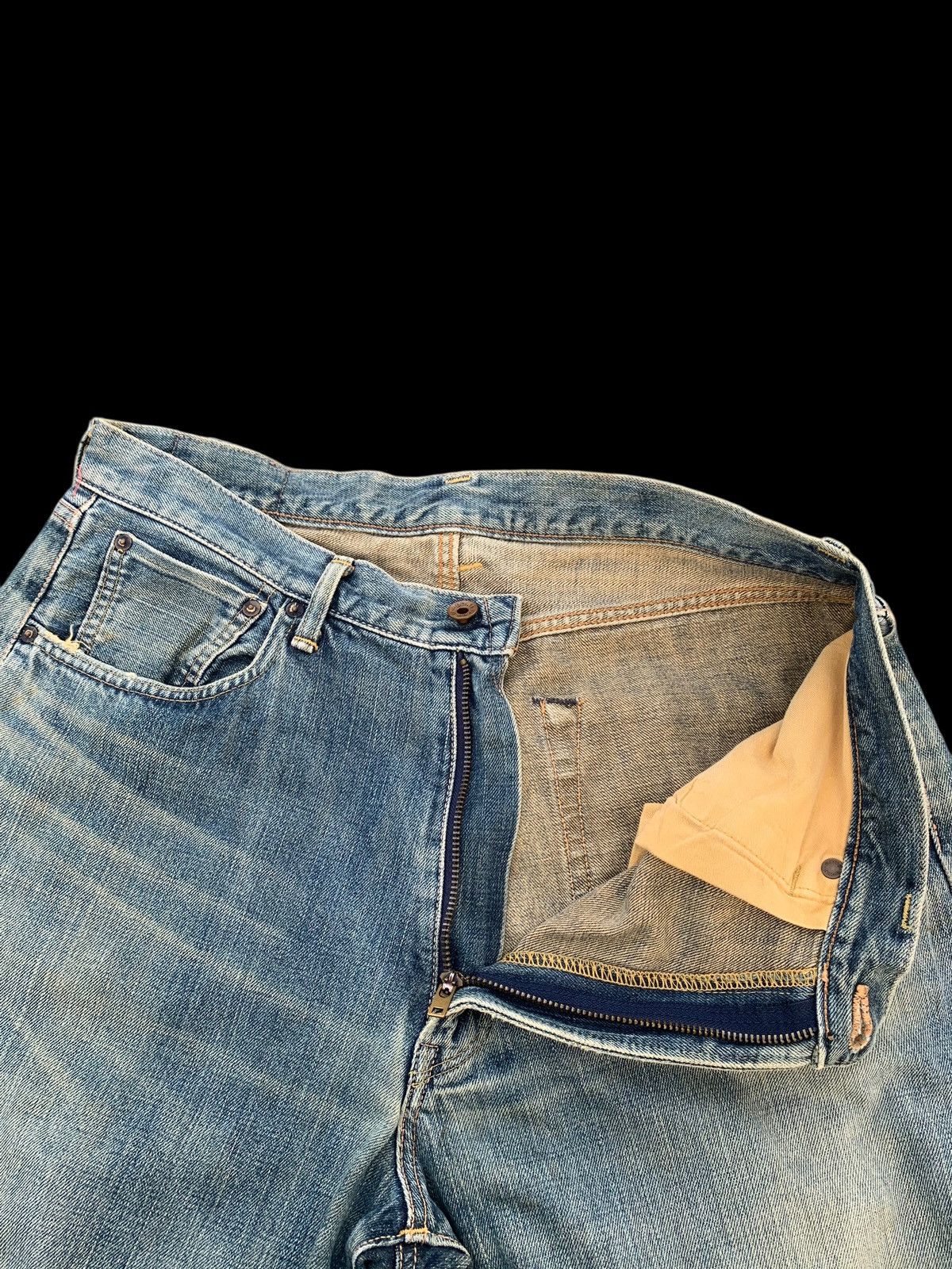 Kapital VINTAGE EDWIN 505 SELVEDGE FADED&RUSTY DISTRESSED DENIM Size US 28 / EU 44 - 13 Thumbnail