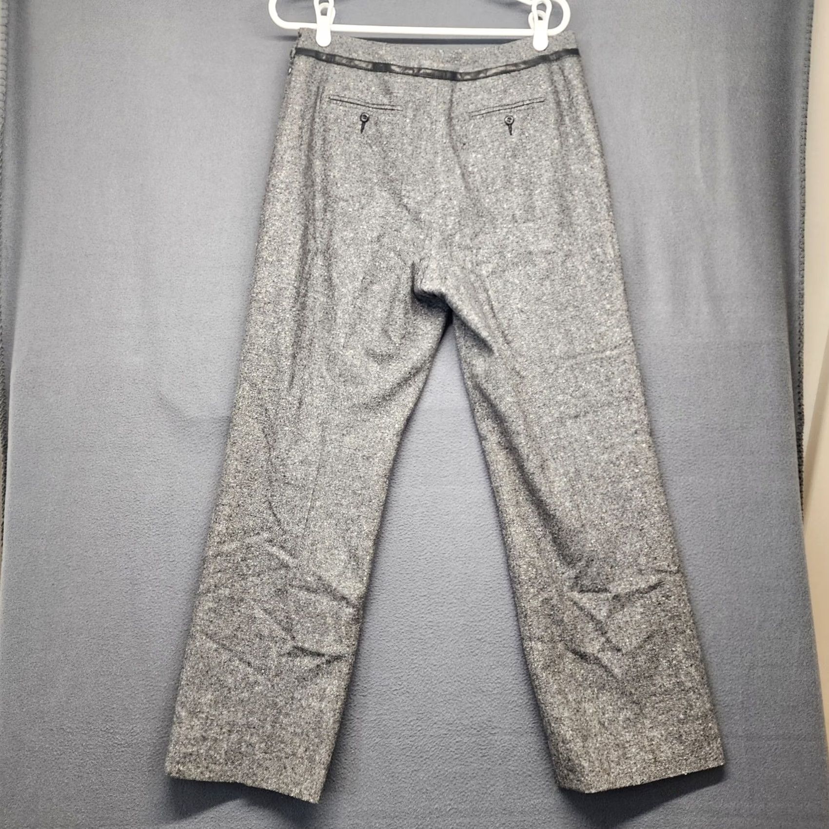 Pendleton Pendleton Pants Womens 12 Grey Wool Silk Leather Zip Lined Career USA Suit Pants Regular 28in Inseam Womens Size 34" / US 12 / IT 48 - 2 Thumbnail