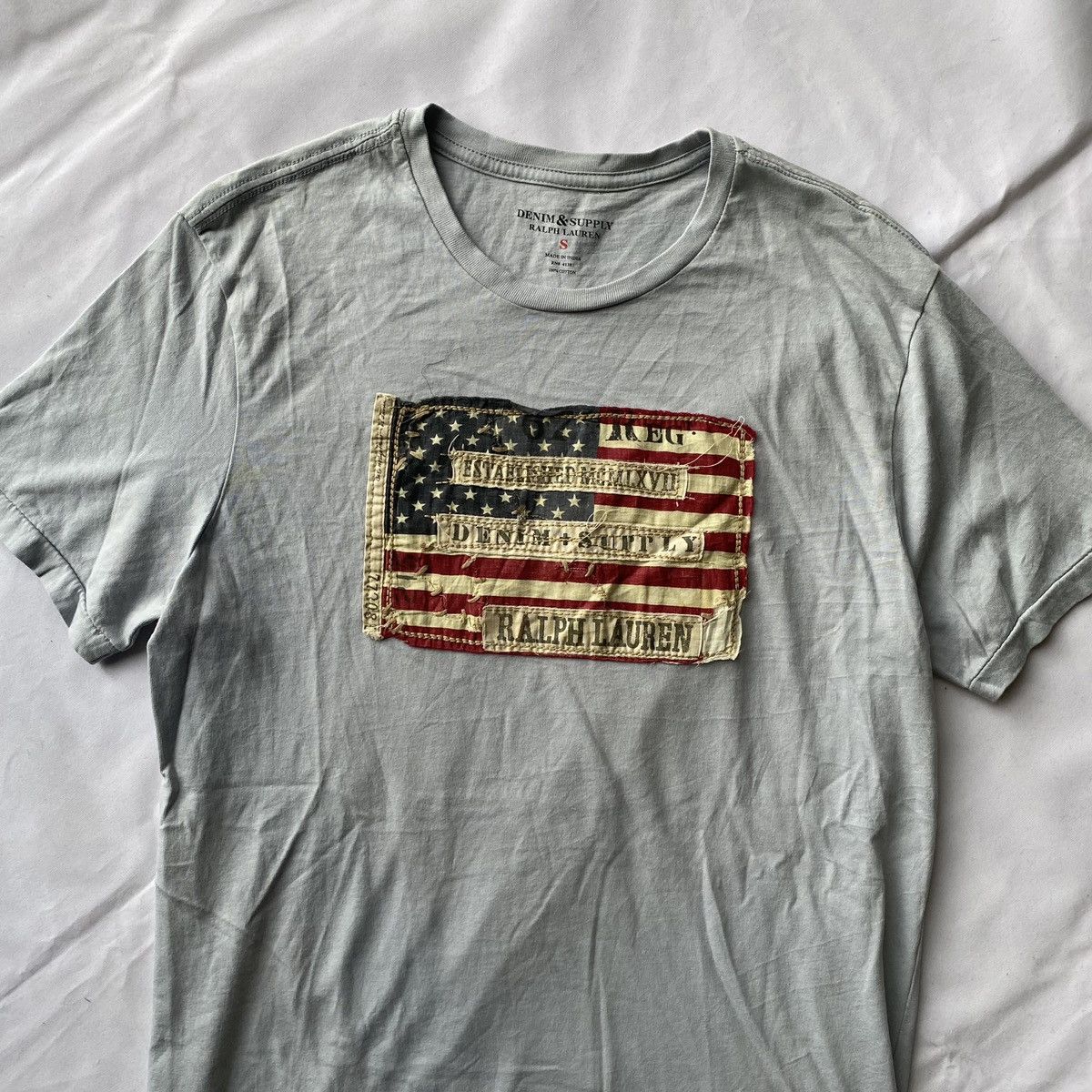 Ralph Lauren × Vintage Ralph Lauren Denim & Supply USA American Flag Tees Size US S / EU 44-46 / 1 - 2 Thumbnail
