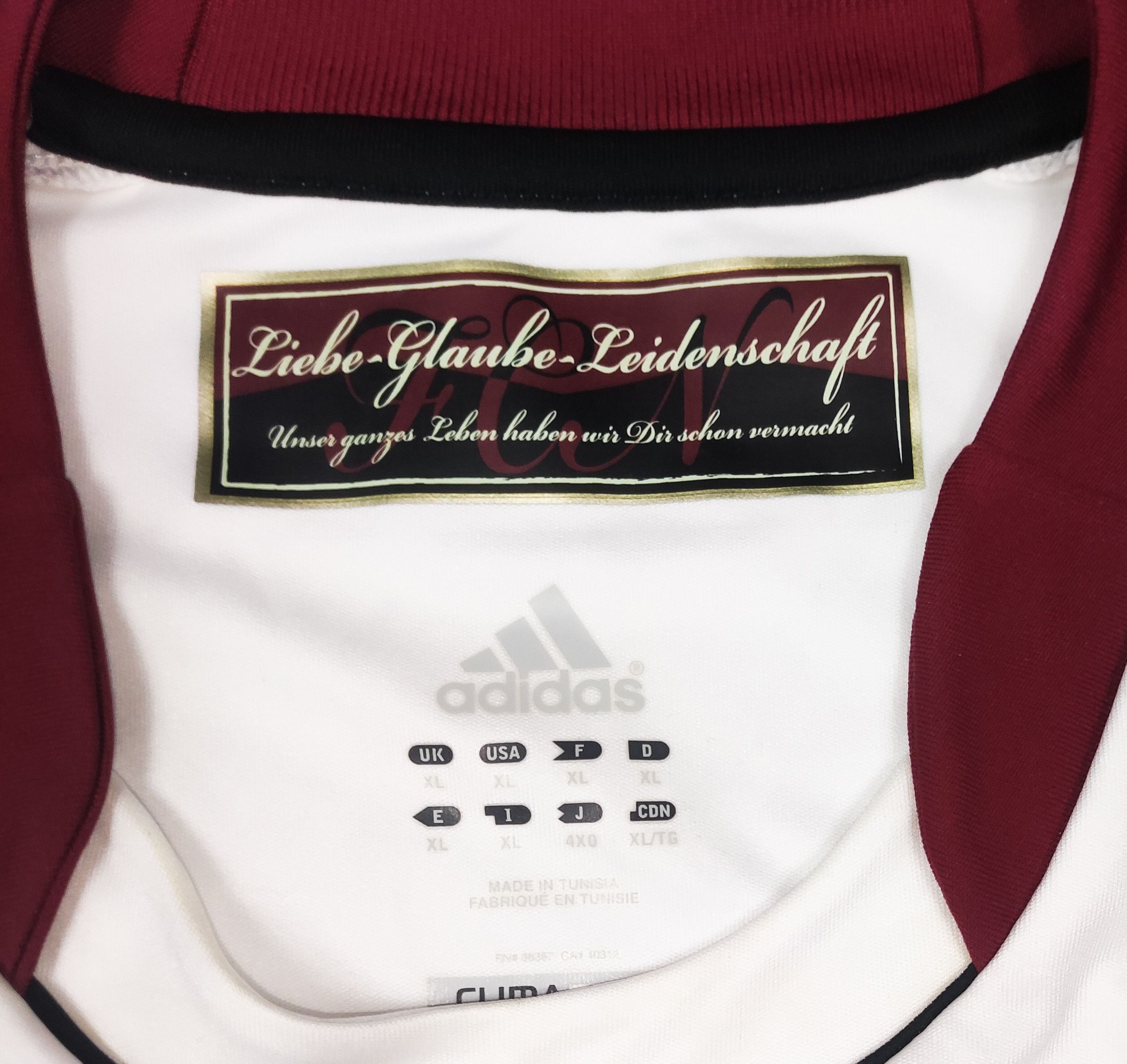 Adidas BNWT 1. FC Nürnberg Adidas 2012 2013 2014 Home Shirt "NKD" Size US XL / EU 56 / 4 - 3 Thumbnail