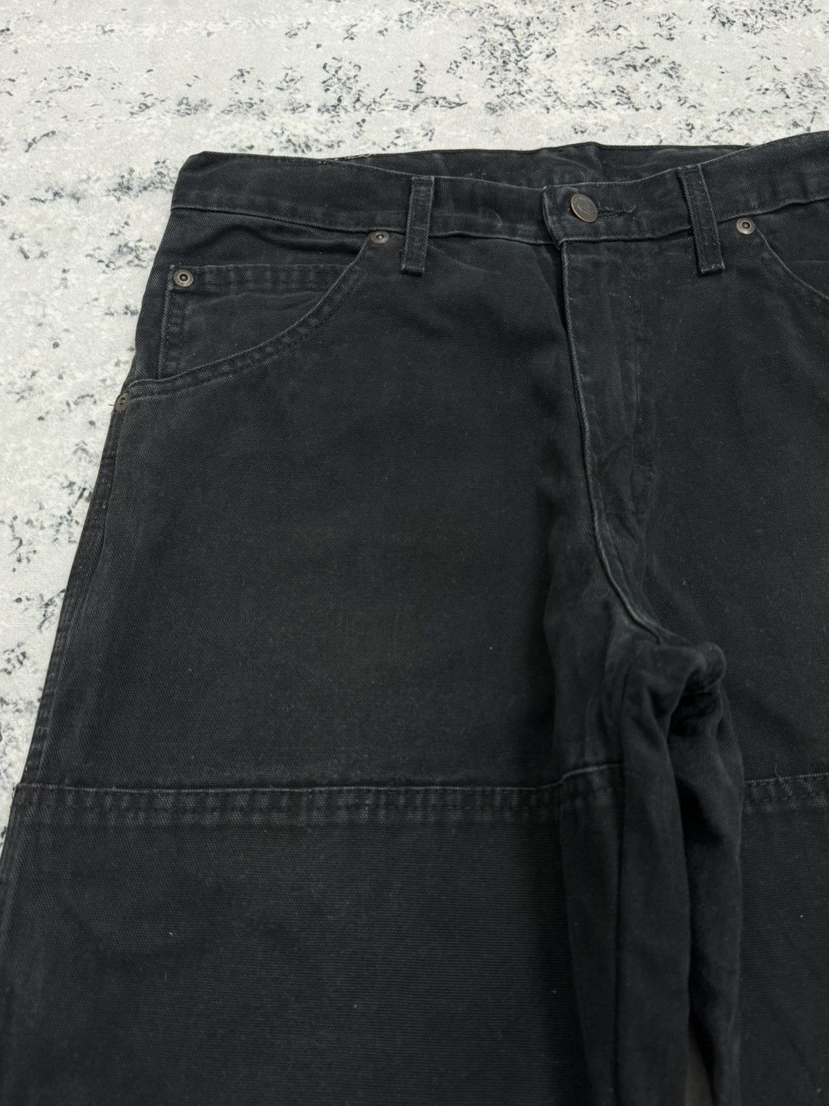 Dickies Y2K Dickies Faded Black Double Knee Distressed Workwear Size US 30 / EU 46 - 4 Thumbnail