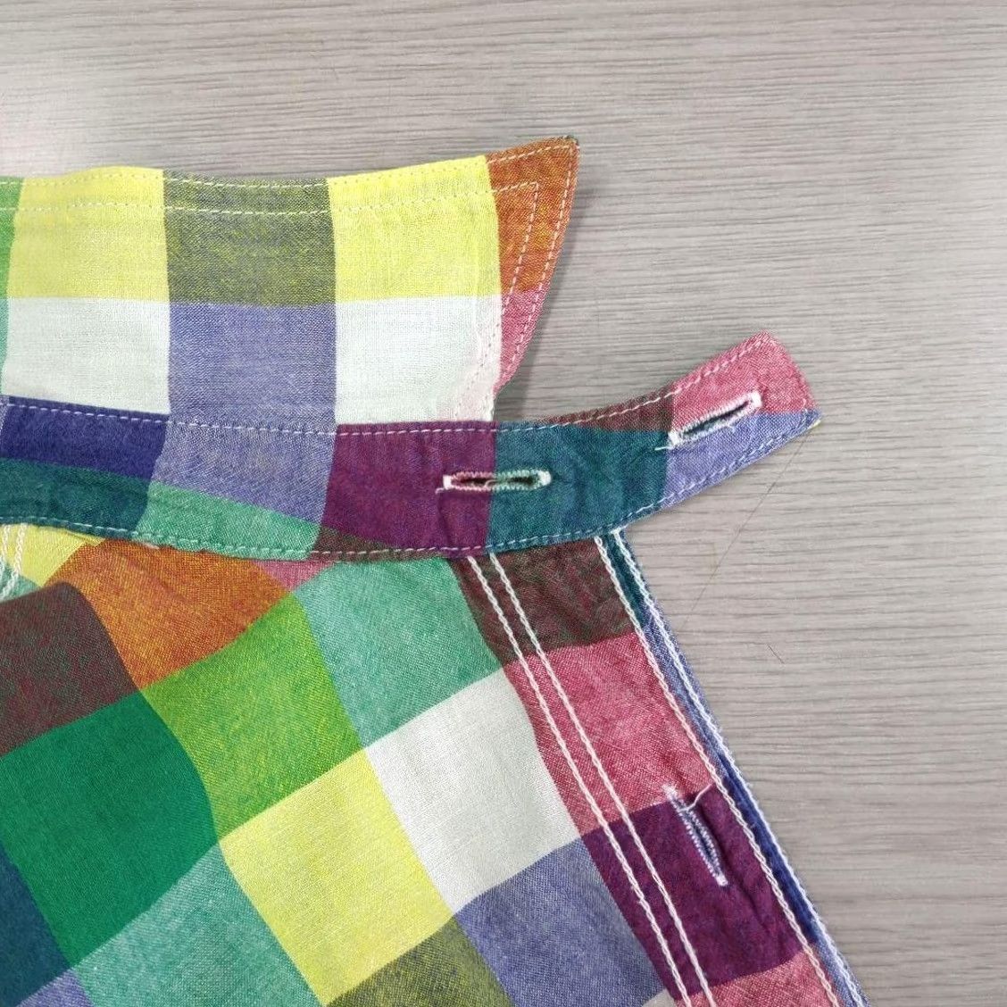 Sassafras Sassafras Shirt Check Short Sleeve Size L Multicolor Men Cotton 100% Used Size US L / EU 52-54 / 3 - 7 Thumbnail