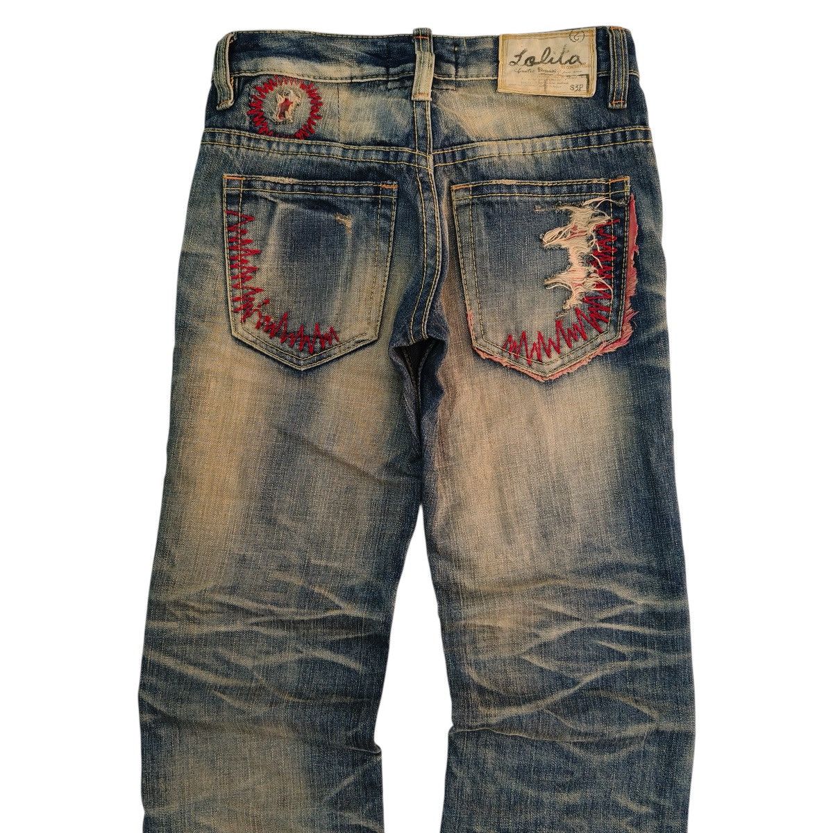 Japanese Brand Vintage Japanese Lolita Jeans Mud Wash Distressed Denim Size US 28 / EU 44 - 4 Thumbnail