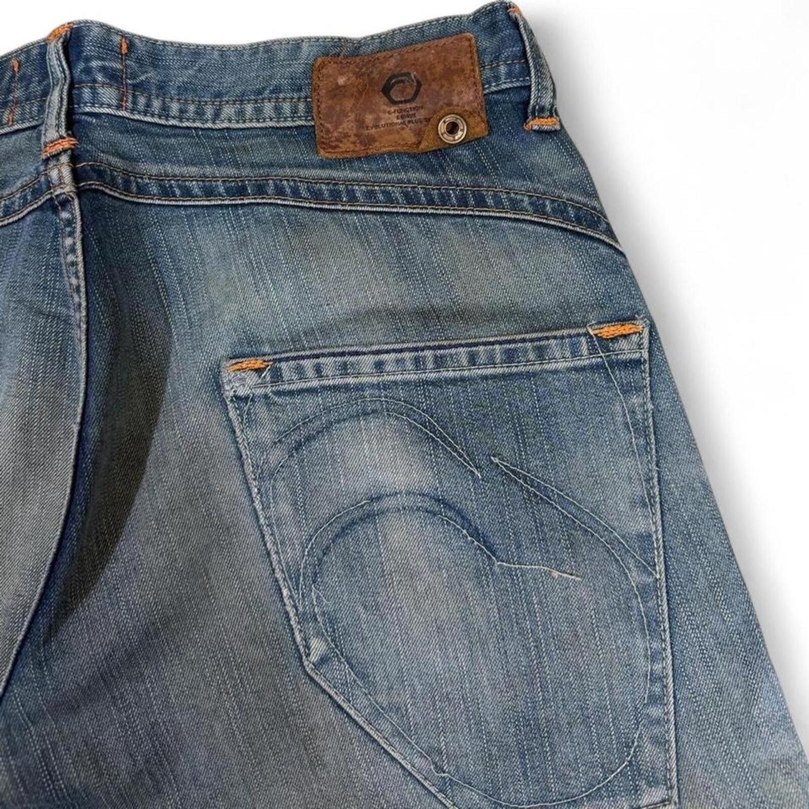 Edwin VINTAGE EDWIN E-FUNCTION unique shade and design denim jeans Size US 33 - 5 Thumbnail