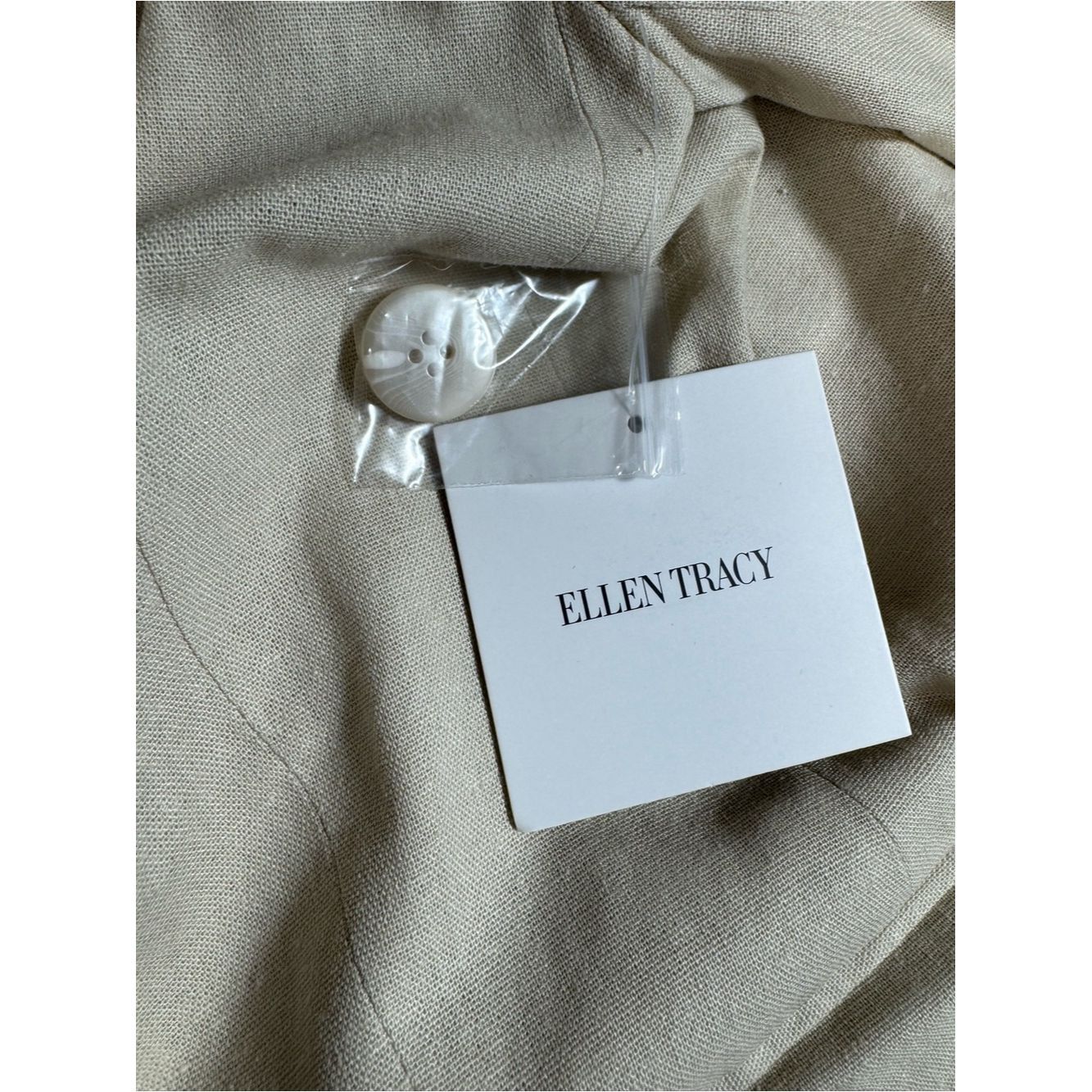 Ellen Tracy NWT New $179 Ellen Tracy Tailored Linen-Blend Blazer Size X Size XS / US 0-2 / IT 36-38 - 9 Thumbnail