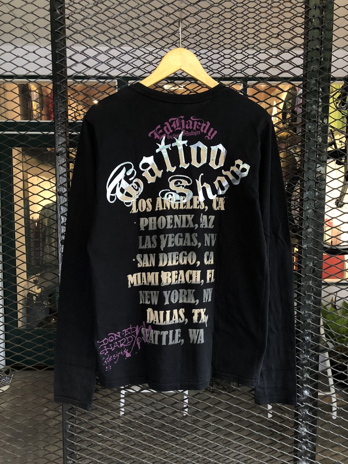 Christian Audigier × Ed Hardy × Vintage ED HARDY CHRISTIAN AUDIGIER TATTO SHOW LONG SLEEVE Size US M / EU 48-50 / 2 - 6 Thumbnail