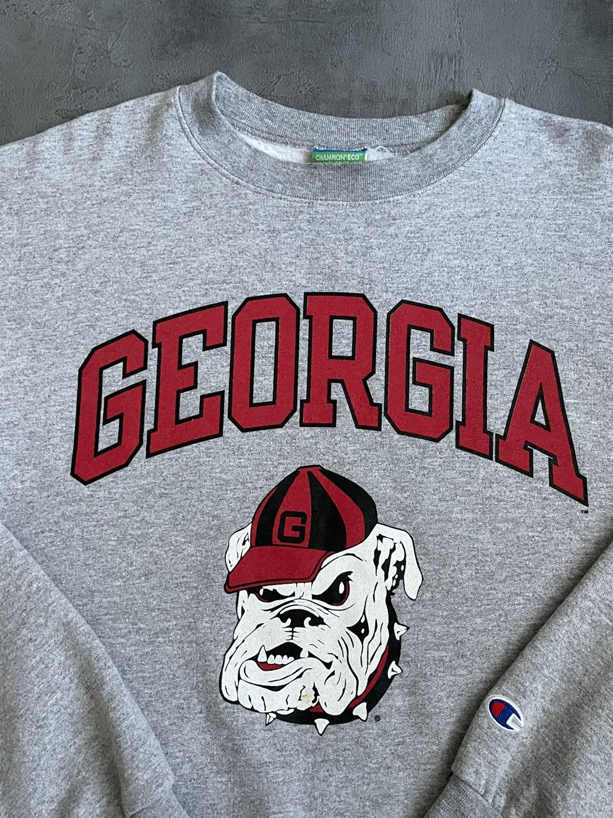 Champion Vintage Champion Georgia grey sweatshirt 90s Size US L / EU 52-54 / 3 - 3 Thumbnail