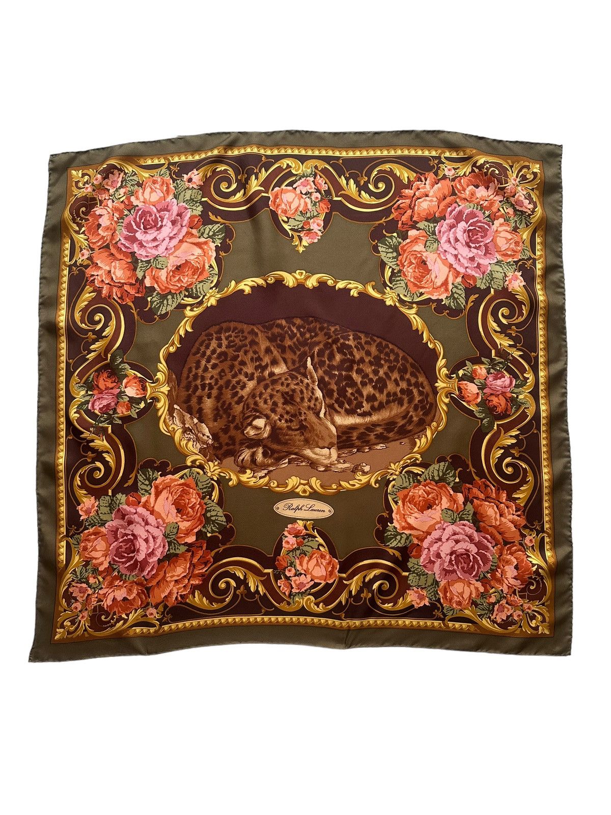 Polo Ralph Lauren × RRL Ralph Lauren × Vintage Vintage Ralph Lauren Leopard Motive Scarves Size ONE SIZE - 1 Thumbnail